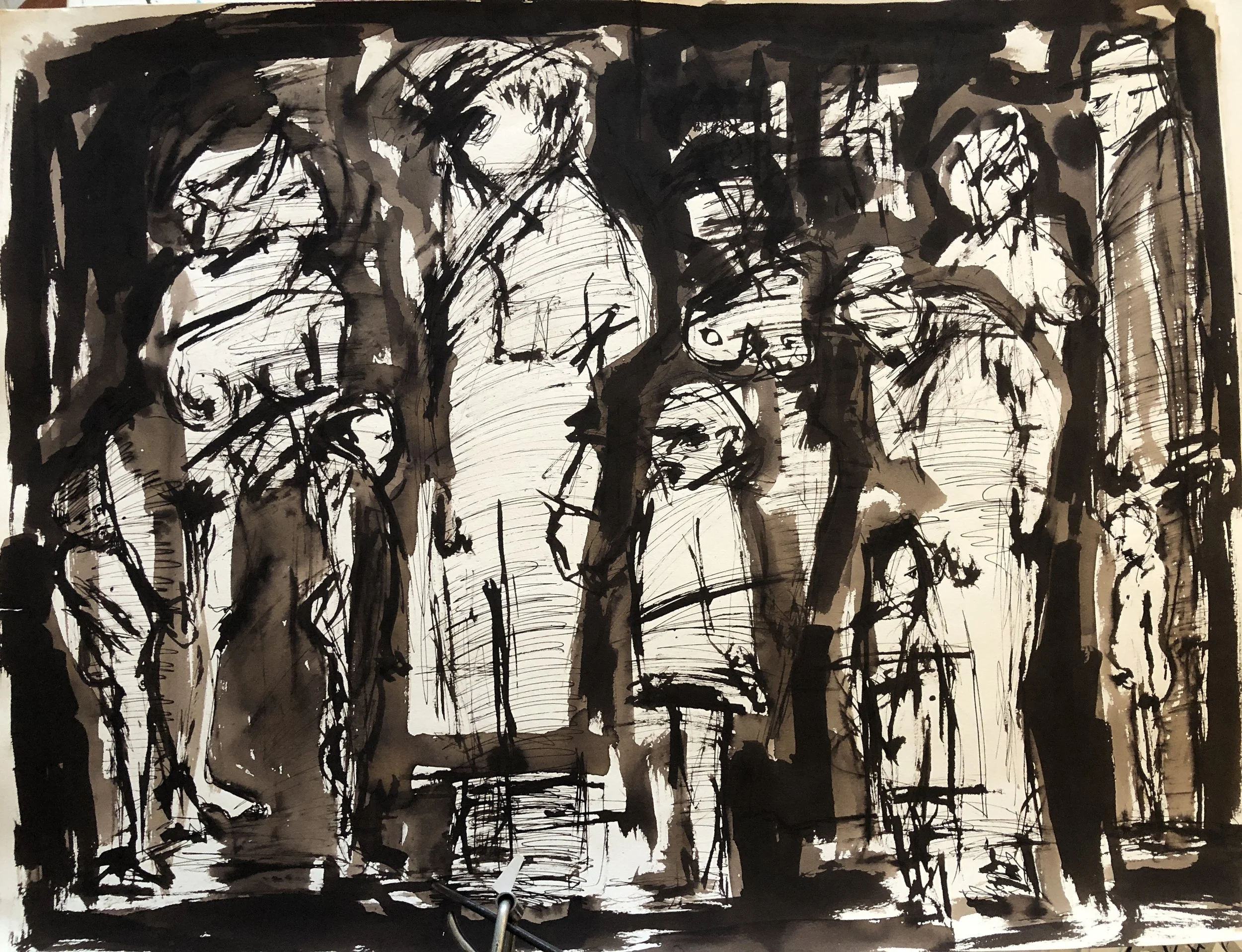 42.  Berlin 1984 - ink on paper 56x76cm (22"x30")