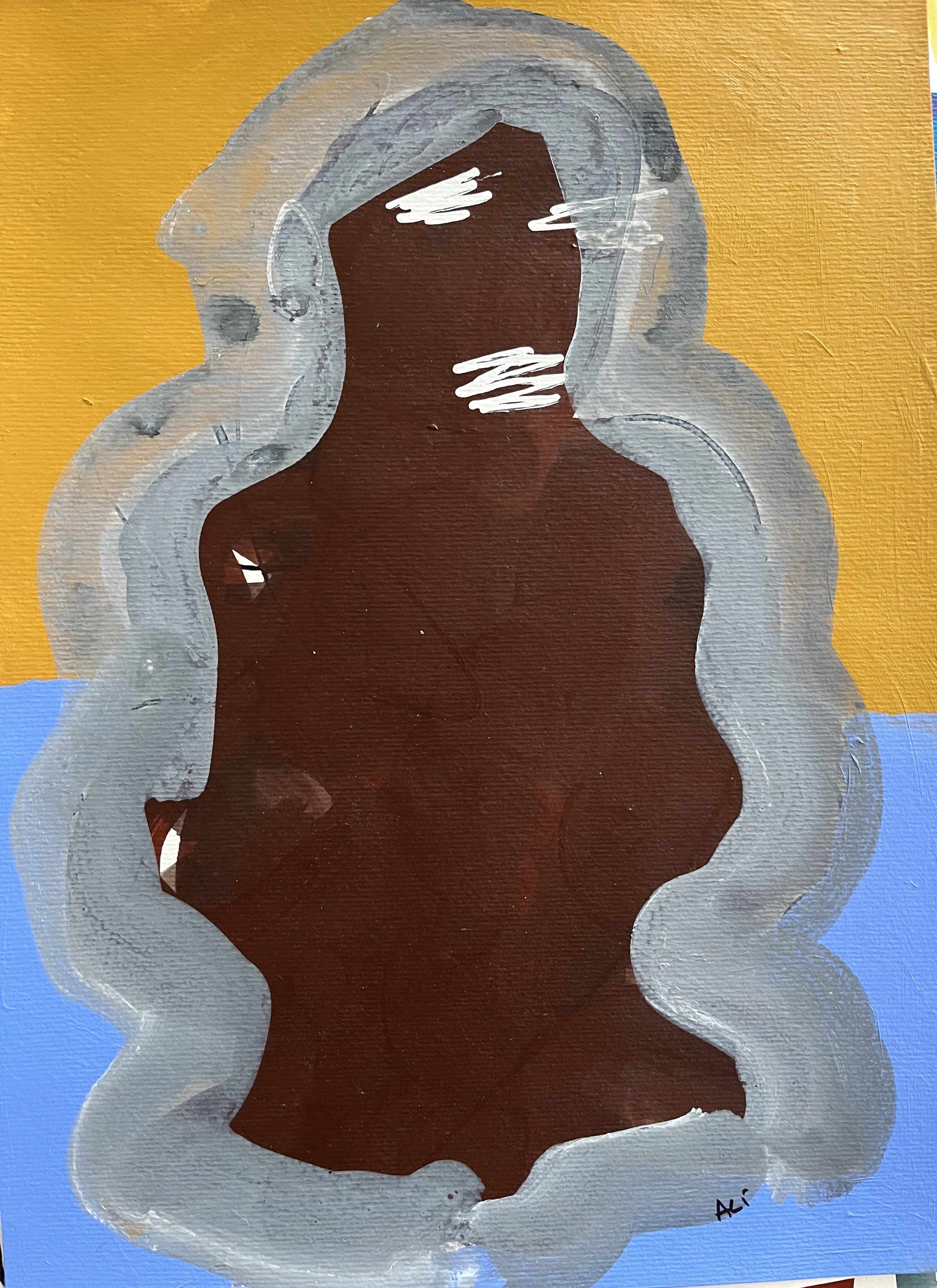 44. Acrylic on paper 12"x16"/ 30x40cm