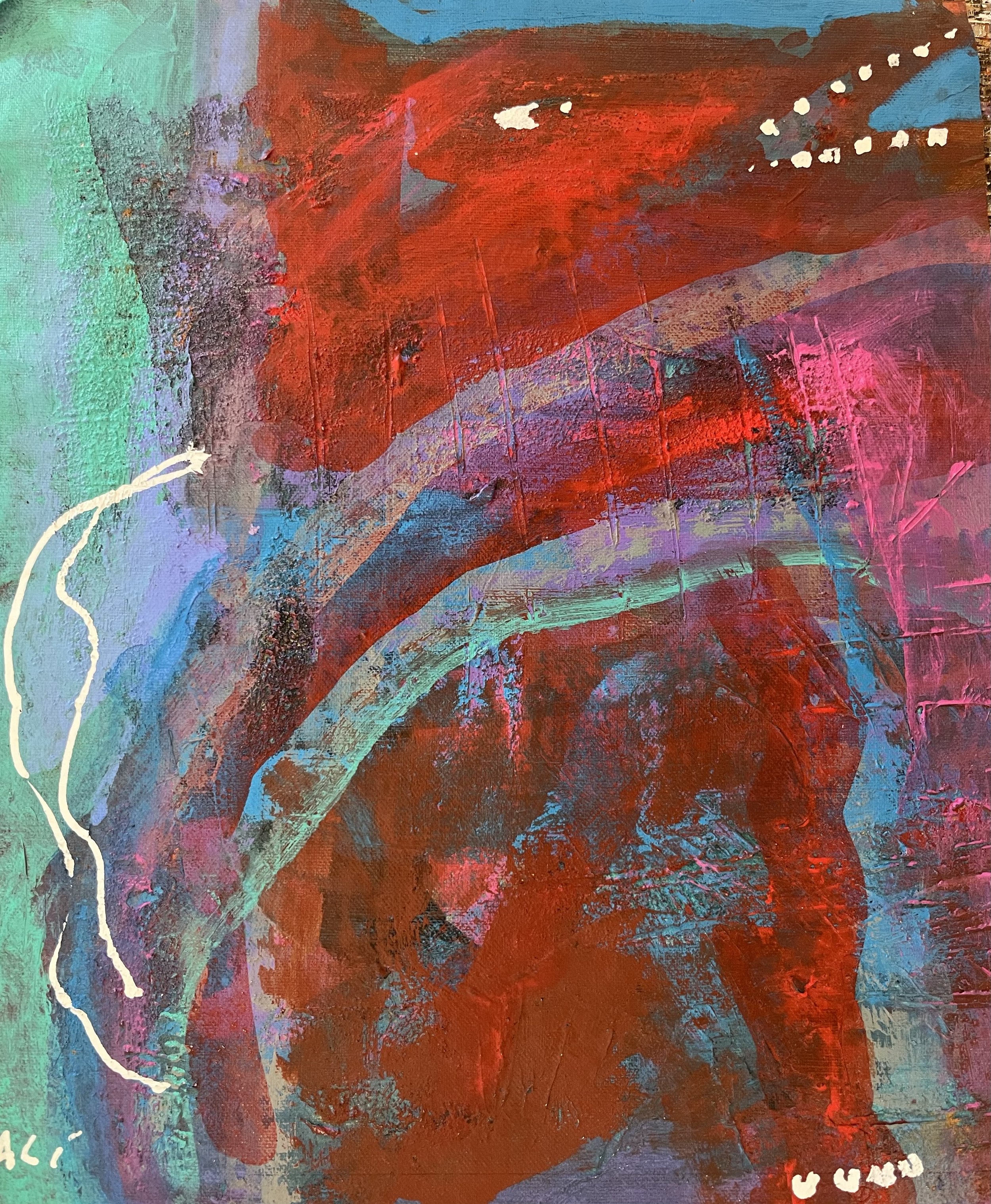 38. SOLD Acrylic on raw canvas - 15"x15"
