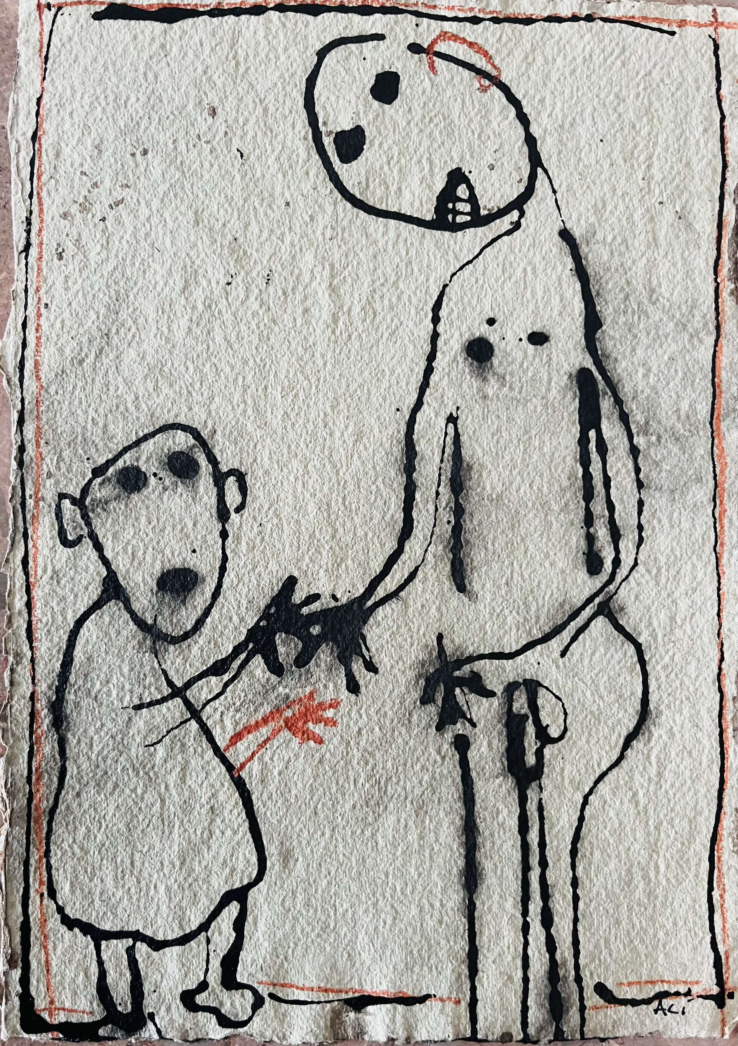 48. Chinese ink and chalk on paper 9"x12"