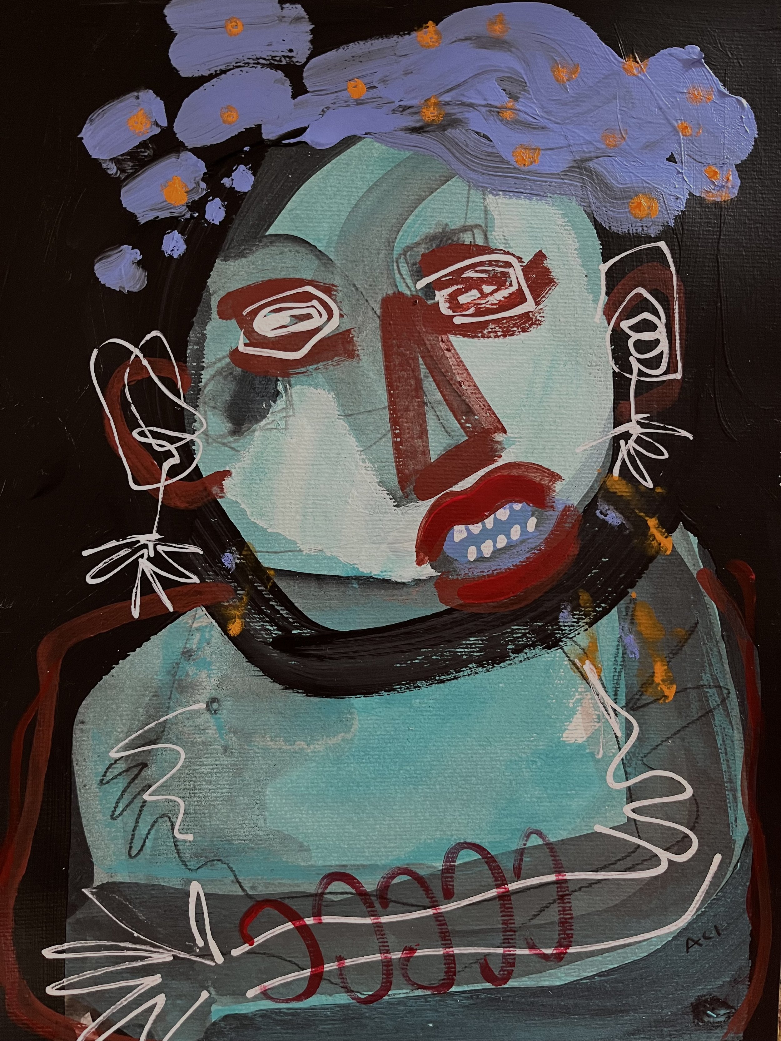 1. Acrylic on paper 12"x16"/ 30x40cm