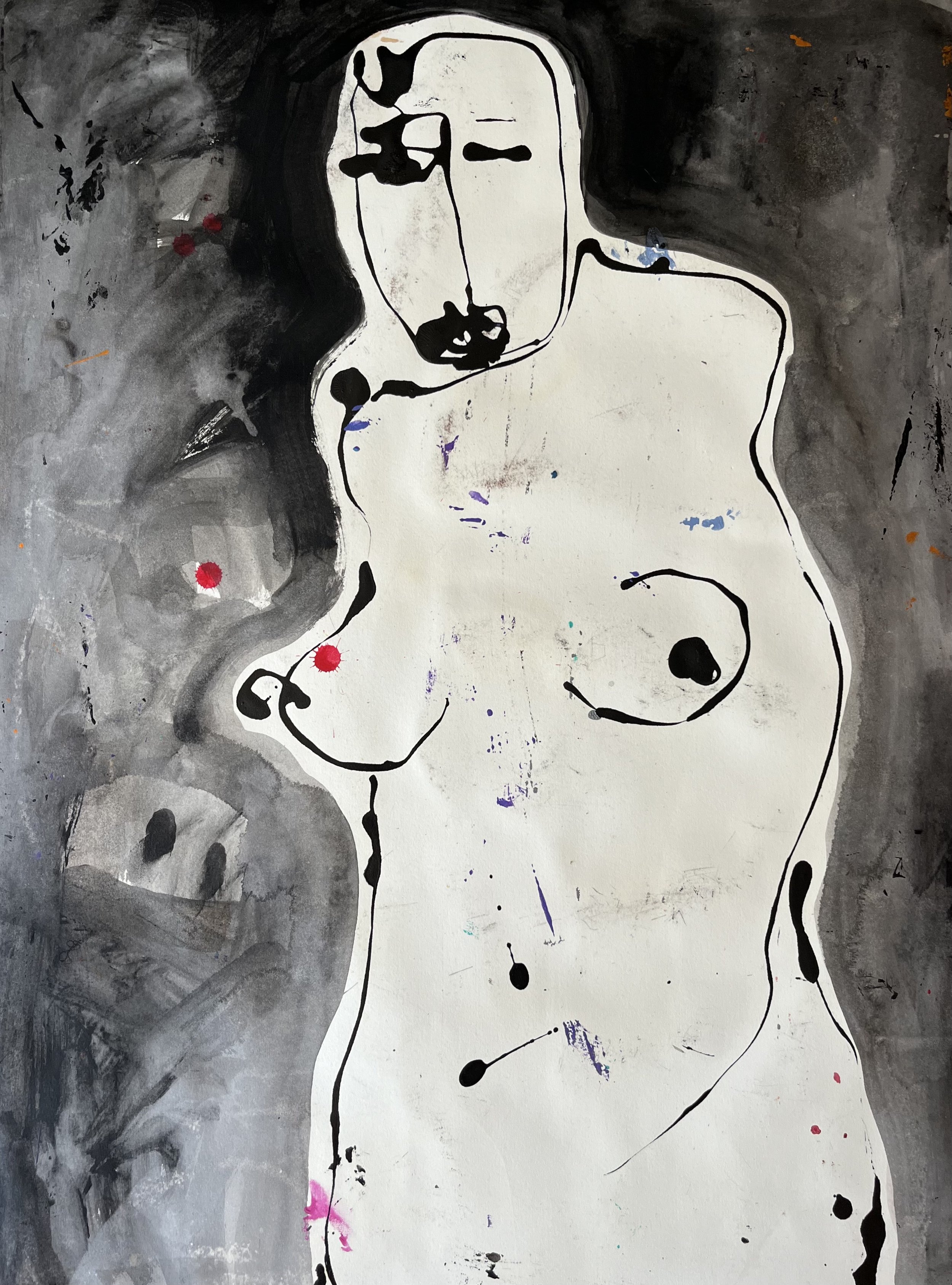 51. Acrylic and ink on paper 22"x30" (56x76cm)