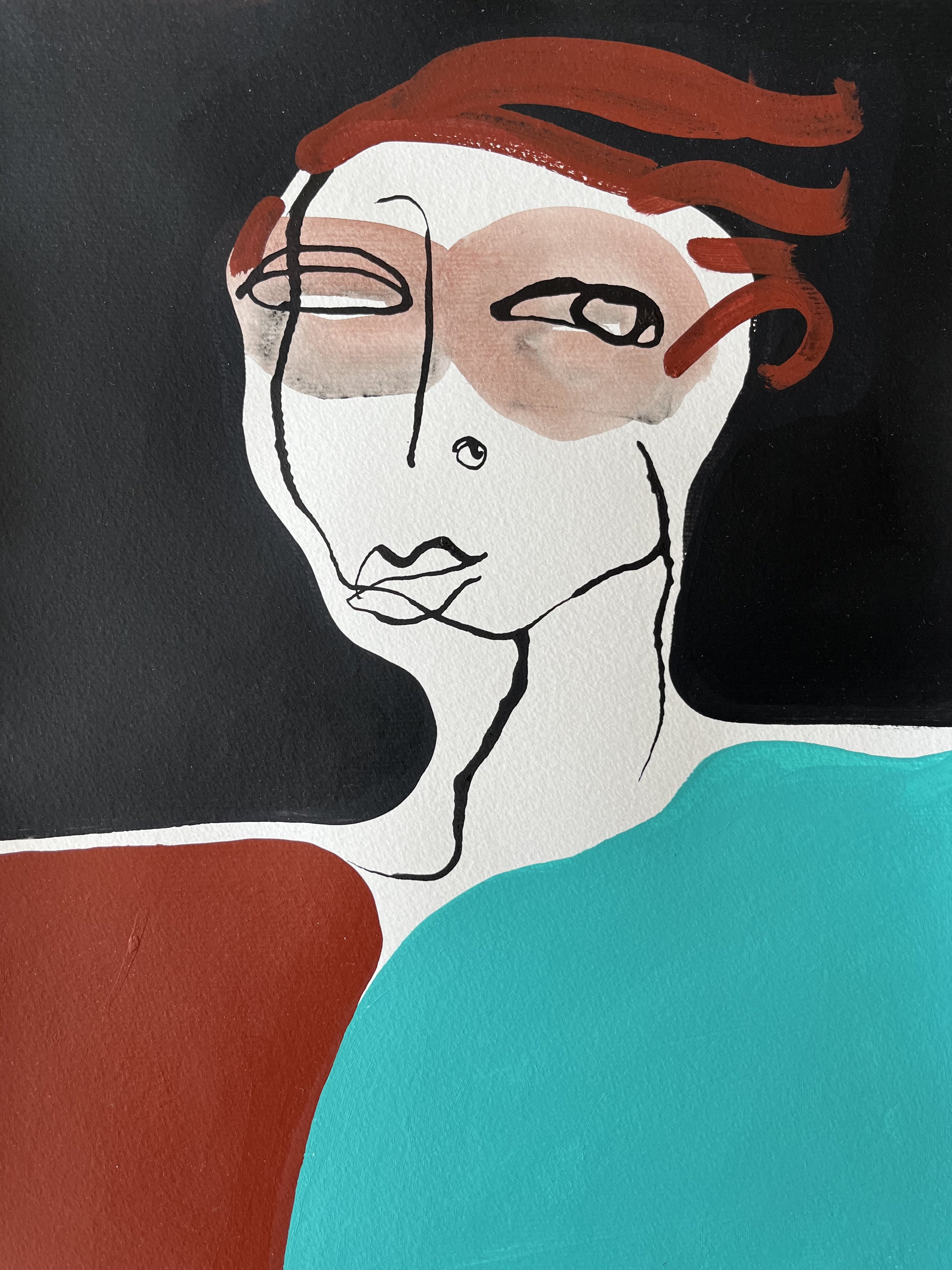 3. Acrylic and ink on paper 12"x 16" (30x40cm)