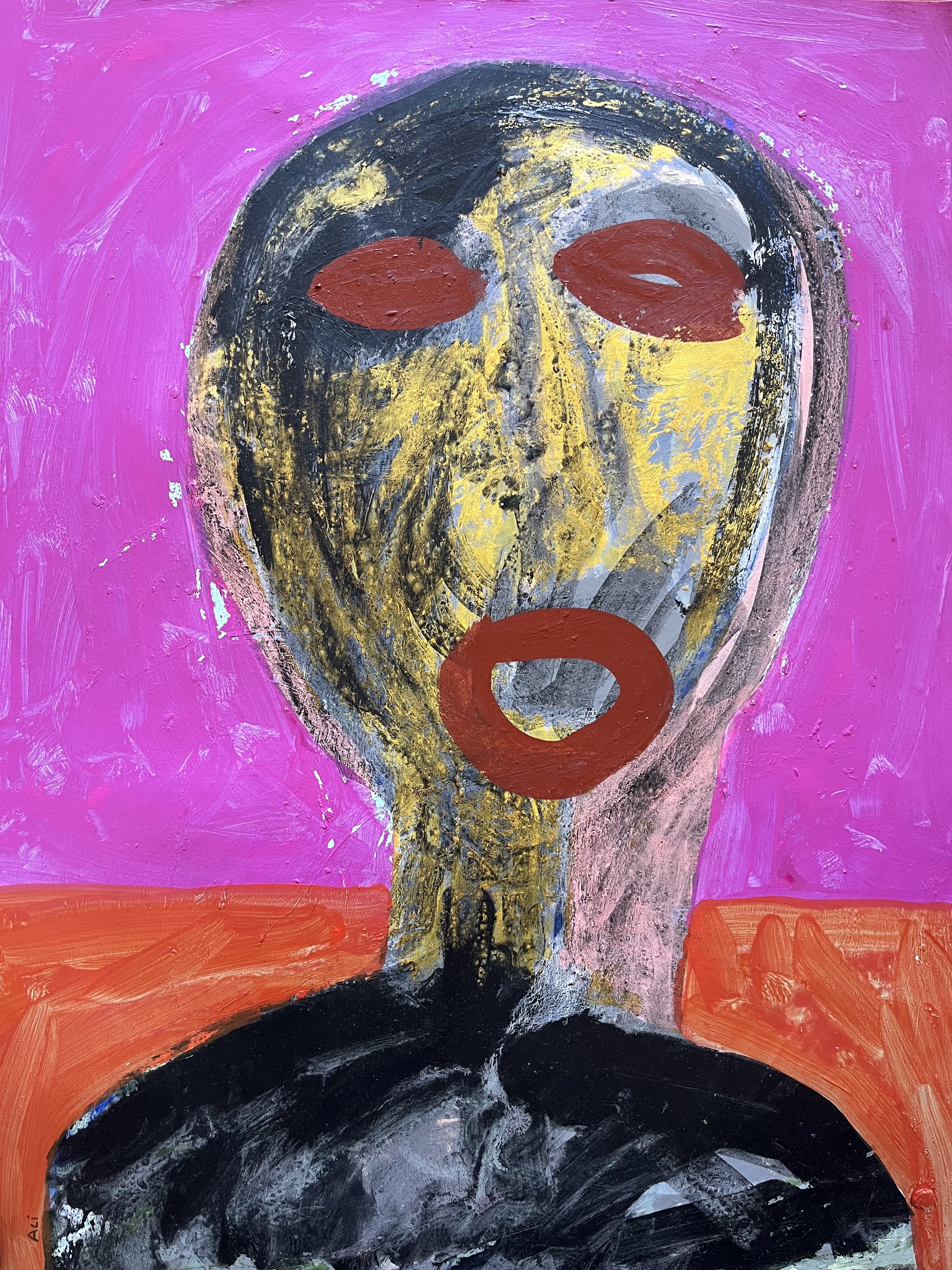 10. Acrylic and oil on paper 56x76cm (22"x30")