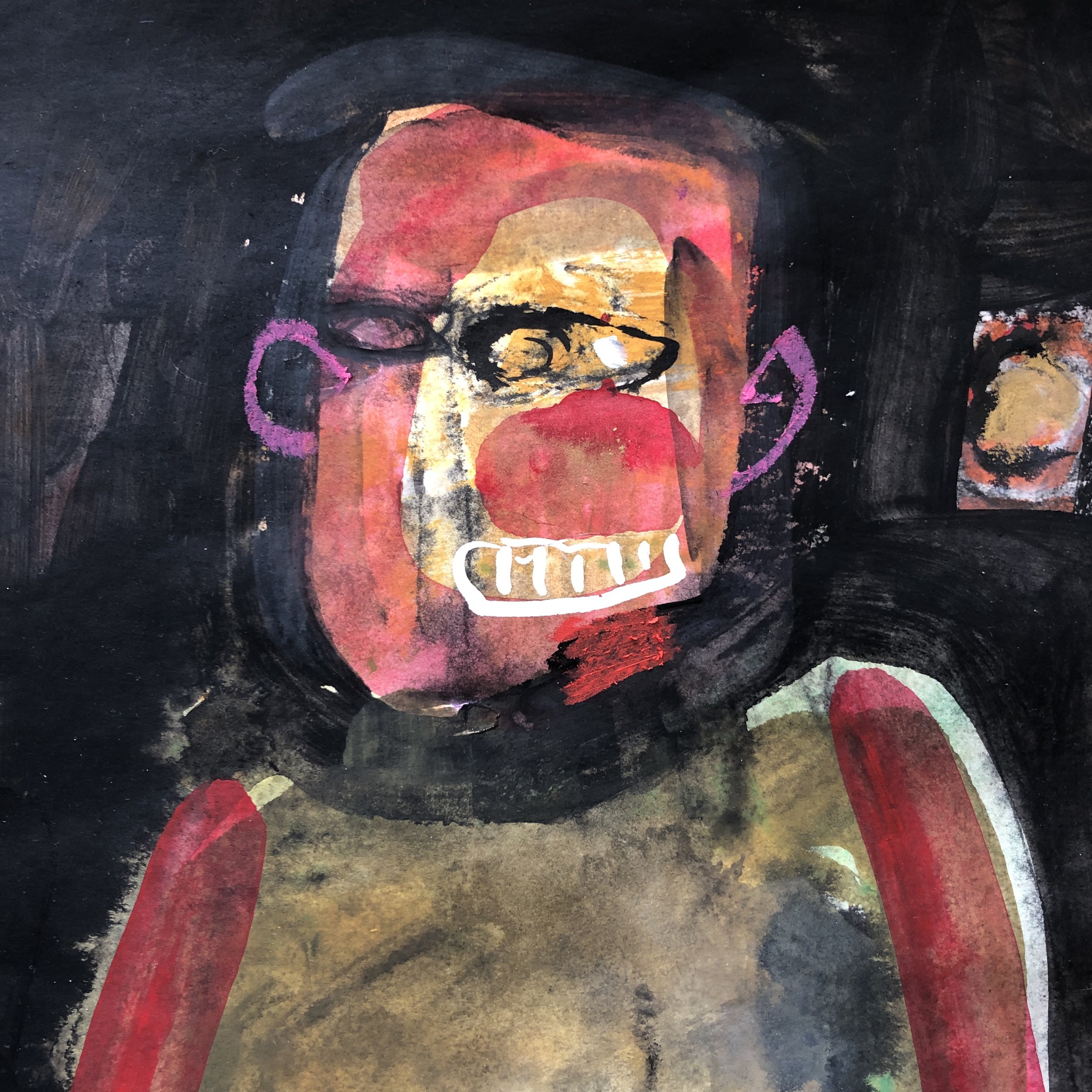23. Acrylic on paper (Framed with glass)