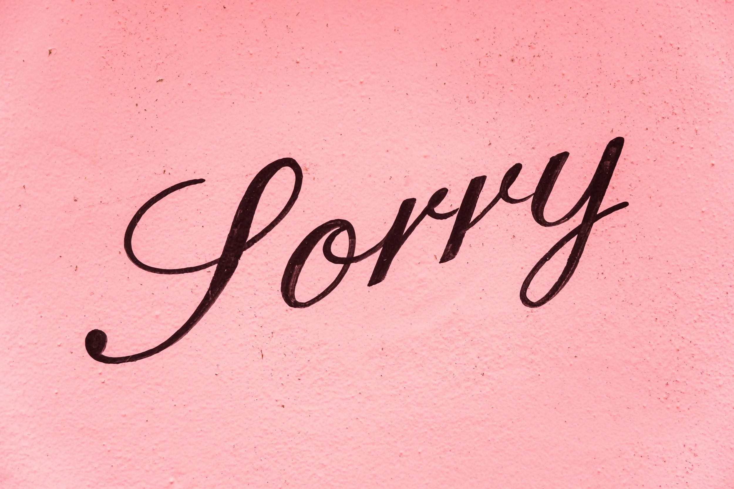 How to Apologize When we Screw Up