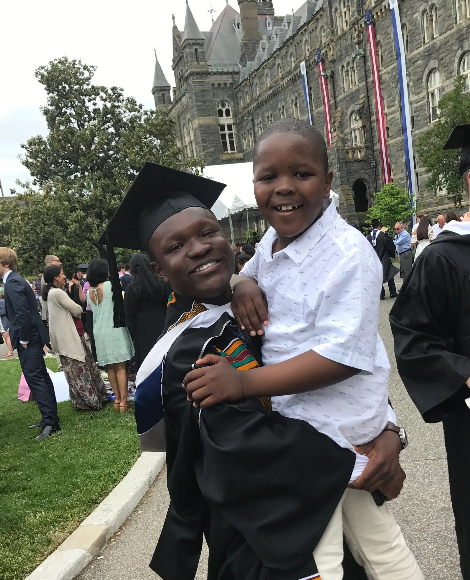 Abdurrahman and his little brother at his 2017 Georgetown University graduation!