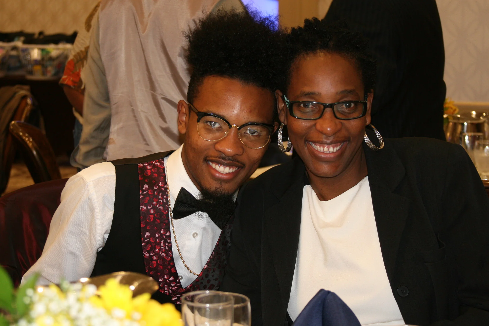 Ettiene and his mom at Senior Honors Night.