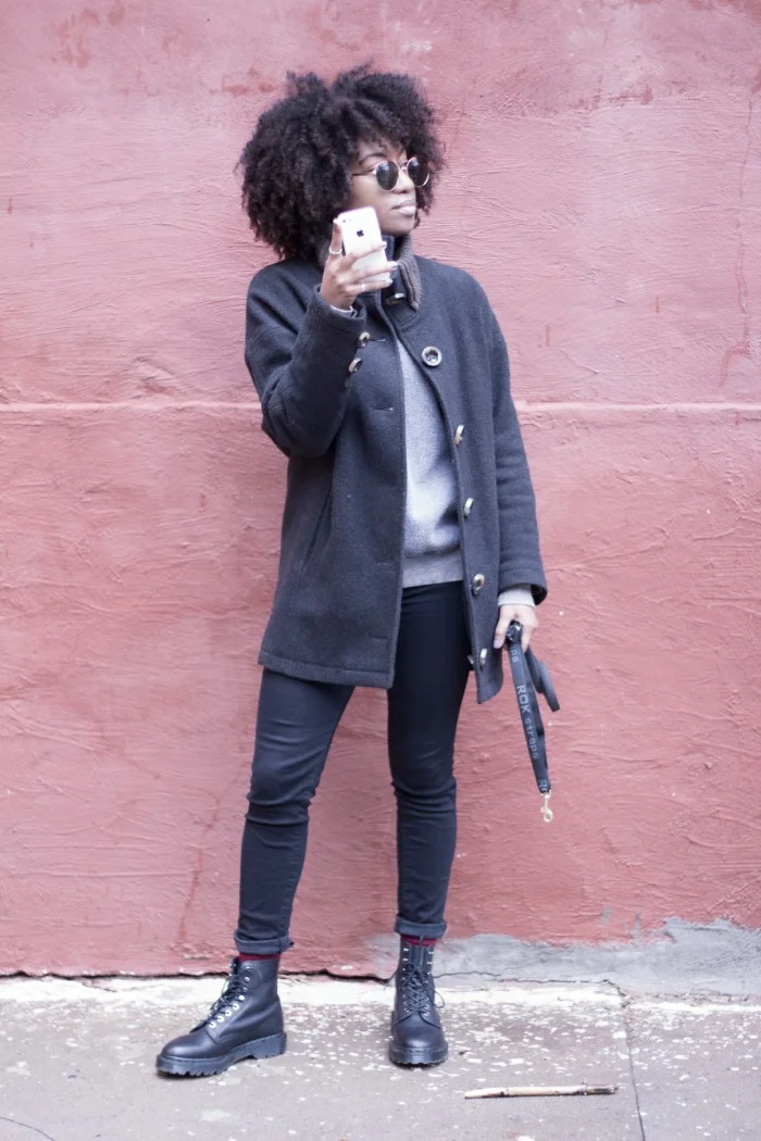 Meet Alexis Casson, creator of “The Peculiar Kind”
Khafra Co. Style Story
It’s been awhile since we’ve had a good style story ! Lucky for us, we’re back with a fantastic one! Basic bio –> She currently lives in Brooklyn, NY, has a small Shih Tzu named Ellie Munkin Fat and can make a mean sweet potato pie. She wears many hats; Camera Operator, Editor, Photographer and she also dabbles in Graphic & Web design. And we absolutely love her!
And not just because she let us hang out with her for hours while trying on vintage fur.
There’s really not enough that we could even say about Alexis to really let you all know just how much we love her around here. So … we begged and pleaded and she graced us with a few answers about her style.
How would you describe your signature style? “Ya’ll, I don’t have style. My girlfriend says I dress like an asian woman. Is that PC? Probably not. But I do have a love for big coats and jackets that drape like kimonos and I live for mandarin collars, oversized tees, boyfriend/mom jeans and flatforms (I’m short).”
At Khafra Company, we want to dress our clients for every moment of every day - for work or play. How do you decide what you’re wearing during the week?
“My profession actually encourages relaxed attire.” “So I can pretty much wear what I want everyday. Usual day: docs/flatforms, vintage tee/sweatshirt and skinny rolled up jeans.” At Khafra Company, we take style super seriously. What items in your wardrobe can you absolutely not live without? Why? What makes them so special? “That’s hard. I’m really not attached to anything. WOW! I know one thing that’s not fashion related that I can’t live without and recently that’s been my leather medicine pouch and healing stones.
If I had to pick though… I actually just splurged on two leather Jackets from Scotch & Soda and I honestly don’t know what I was wearing before I had those beauties in my life.” What 3 things are you most looking forward to adding to your wardrobe this season? “I’d like to add more dresses and playsuits to my wardrobe. I plan on traveling to a lot of warm places and moving to the west coast. In my mind, any place where it’s warm calls for loose-fitting, one-piece flowing things. I’m so down for living a carefree black girl experience. ”
At Khafra Company, we think that all of our clients and customers are slightly-more-than-fierce. What does that mean to you? “Great question. I guess it means that after all is said and done, we wear what we want. What makes us feel comfortable and confident at the same damn time. ”
Check out a few pieces inspired by Alexis’ style on our Facebook page !
And don’t forget to catch up on The Peculiar Kind !
And while you’re at it, make sure to get familiar with Alexis’ body of work.
Want more real style from real people?
Check out more STYLE STORIES.