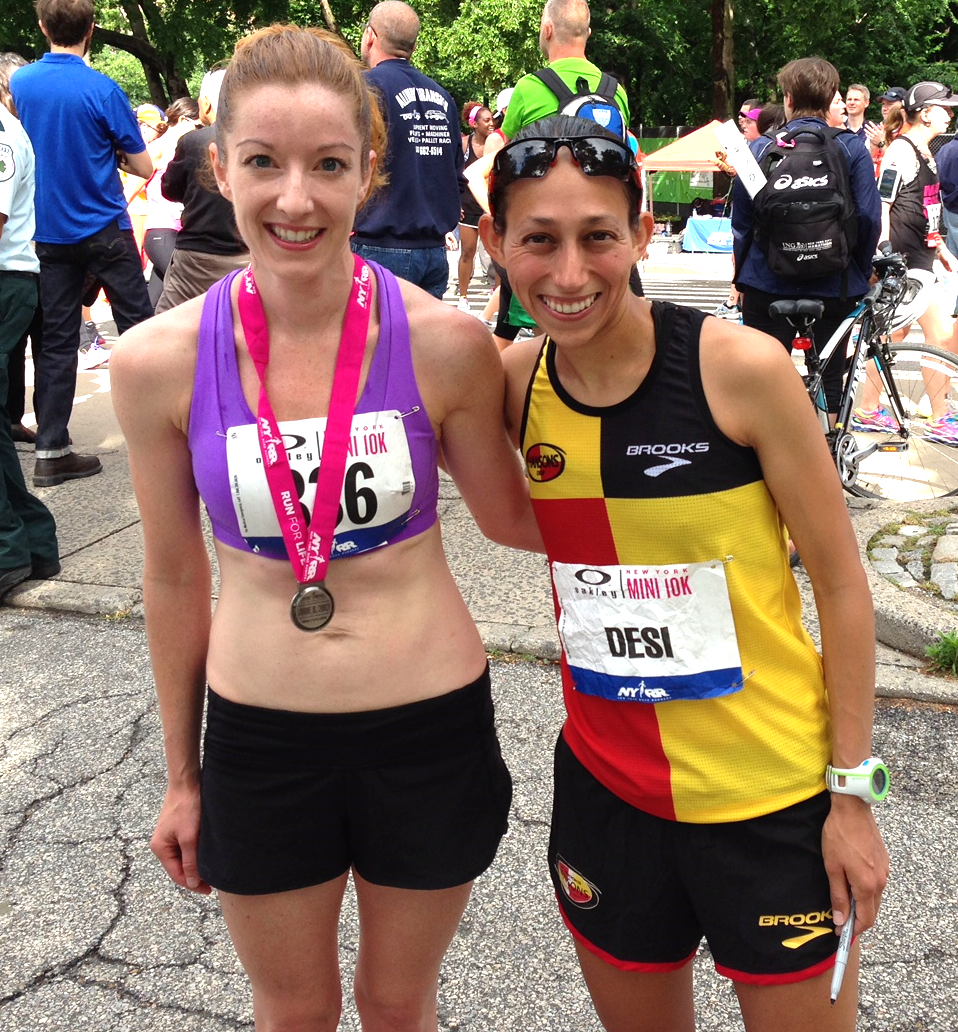 me and Desiree linden, an elite marathoner (who ran in the summer olympics in Rio) -- She's a huge inspiration of mine!