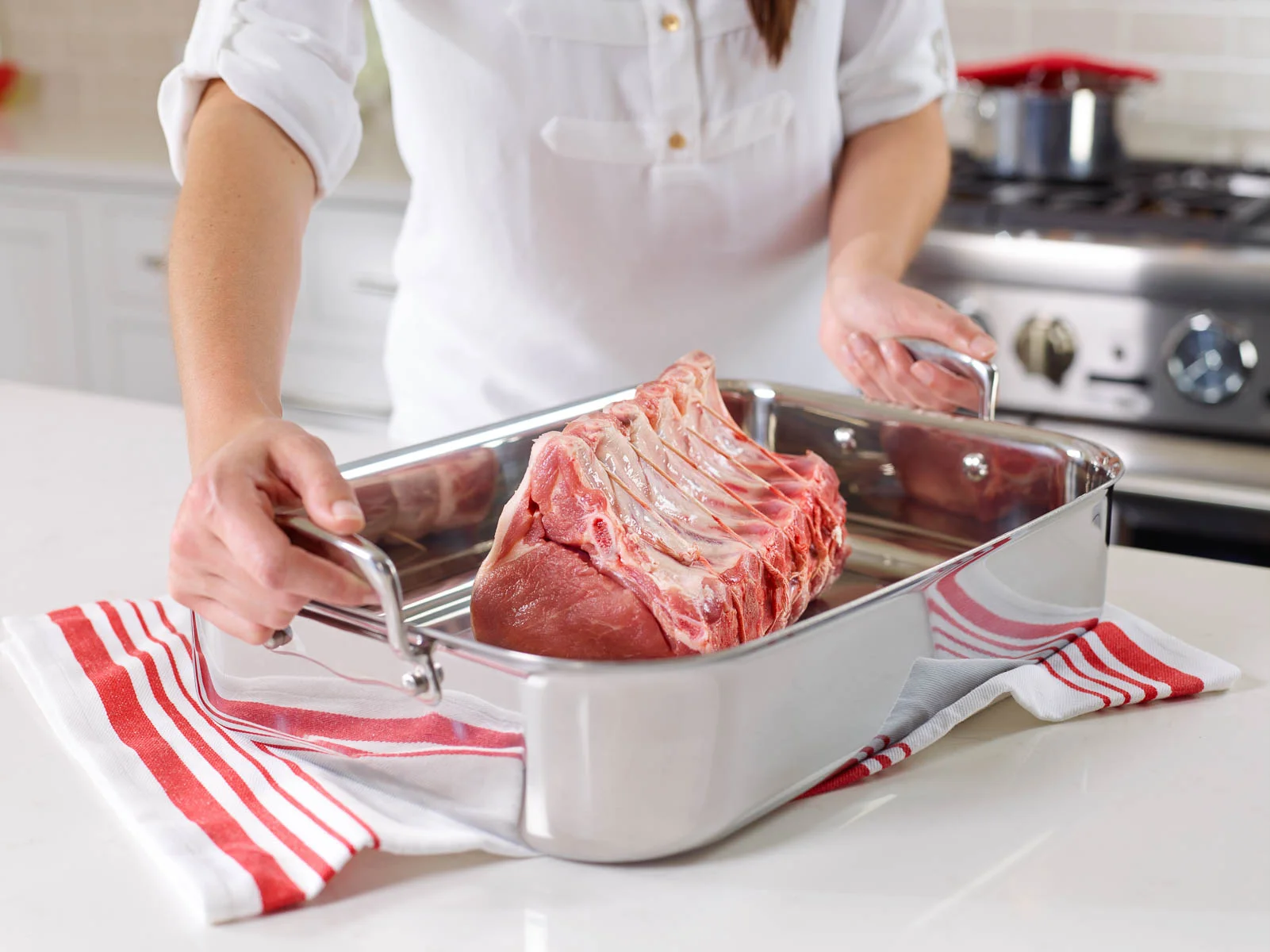 Rack of Pork Prepped for Oven