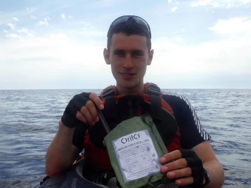 Lunch at sea while training around the Dalmatian Coast with Outdoor Croatia