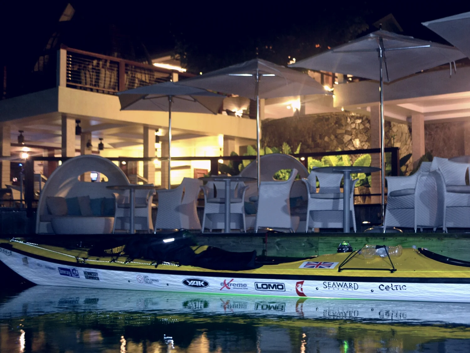 Our kayak steals the show at Capella Marigot Bay Marina