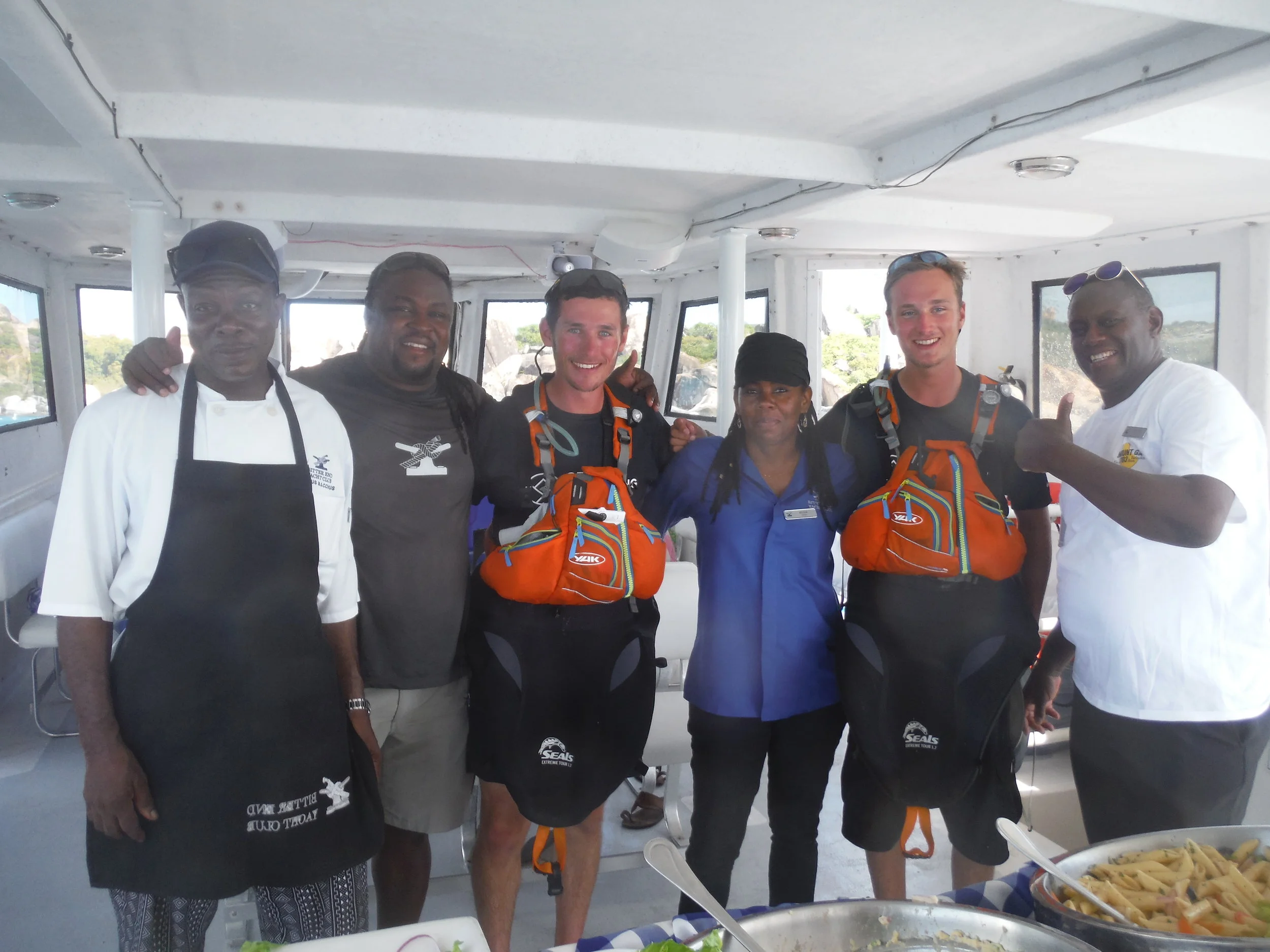 With the crew from The Bitter End after a mid kayak break.