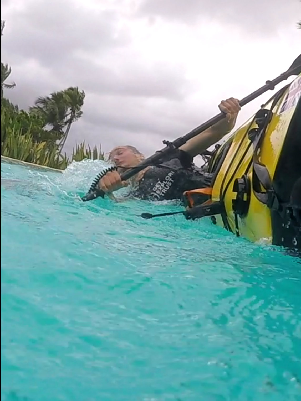 Practicing rolling. At least we nailed the capsize part...