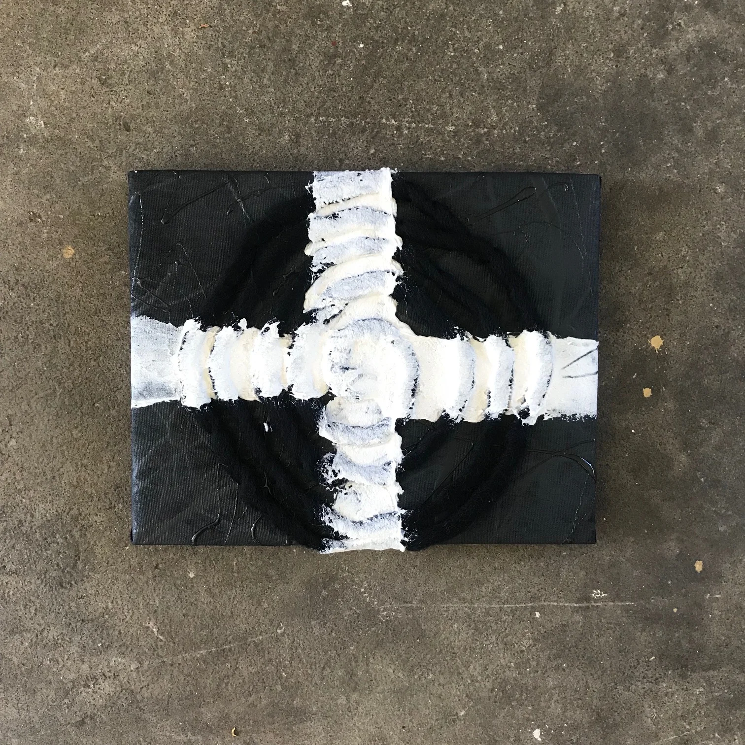 Artifact (refuge), 10" x 8", mixed media (fiber, acrylic, paint), 2018
