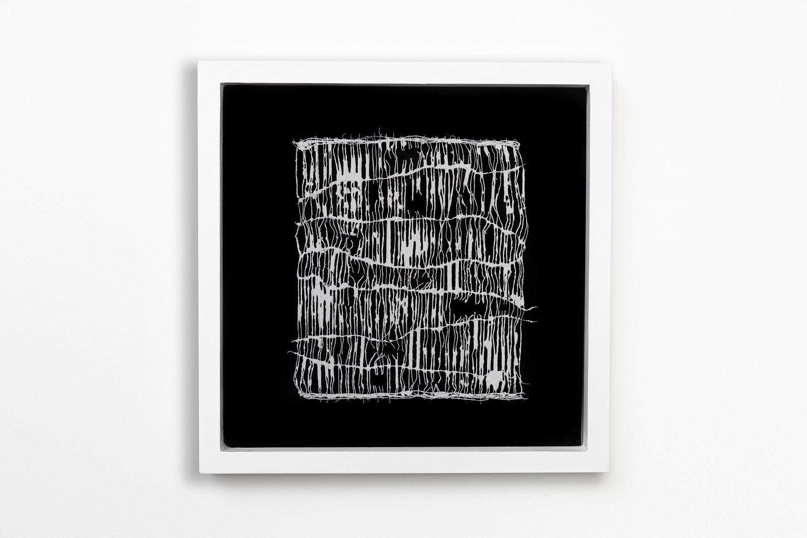  Brink, 2023 | 14 x 14 in. | thread and plaster on velvet  