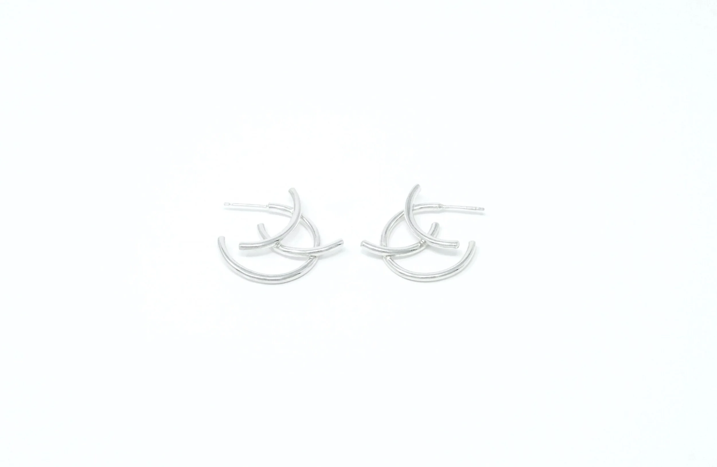 Mangrove Supra Stud Hoops in Silver