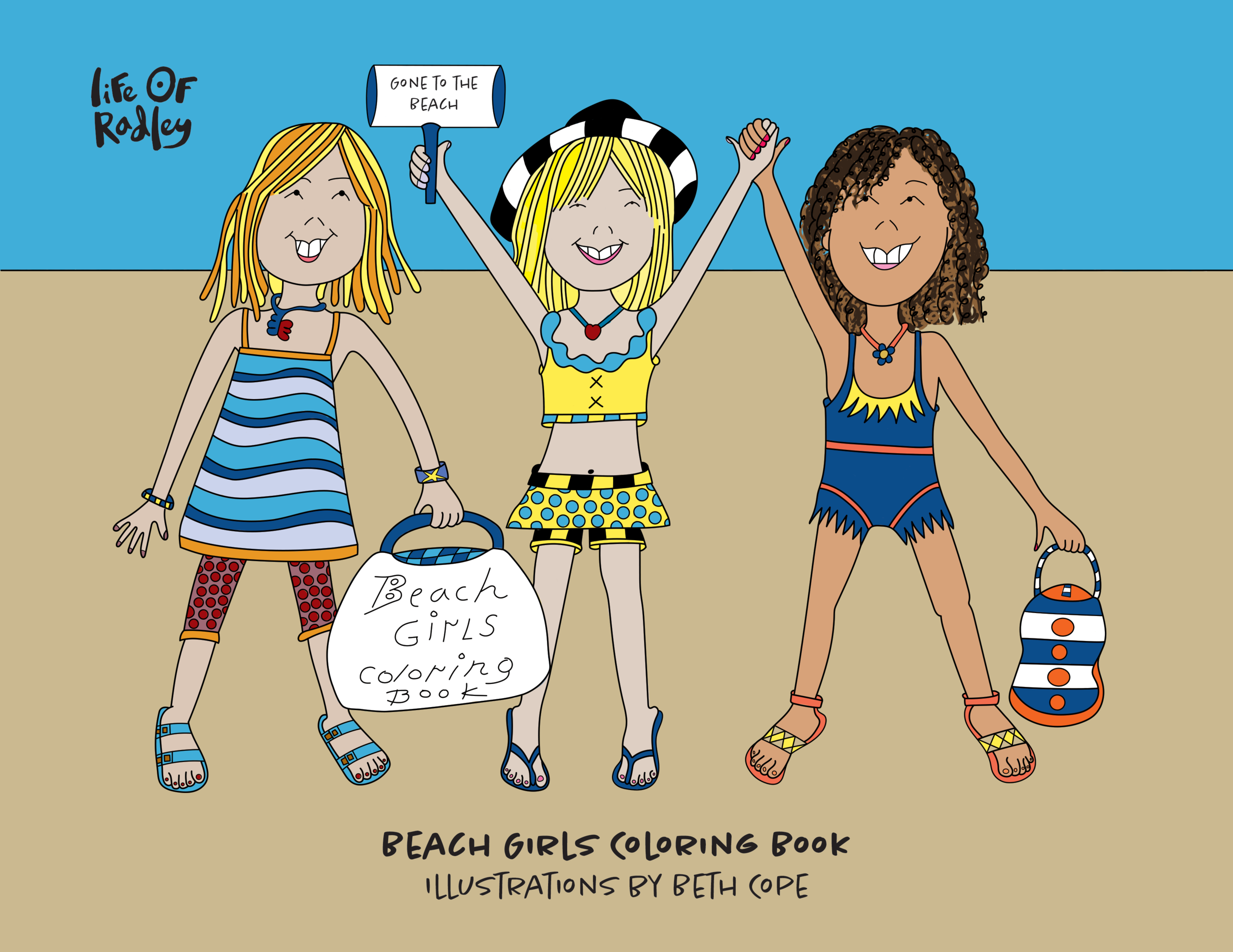 Beach Girls Coloring Book