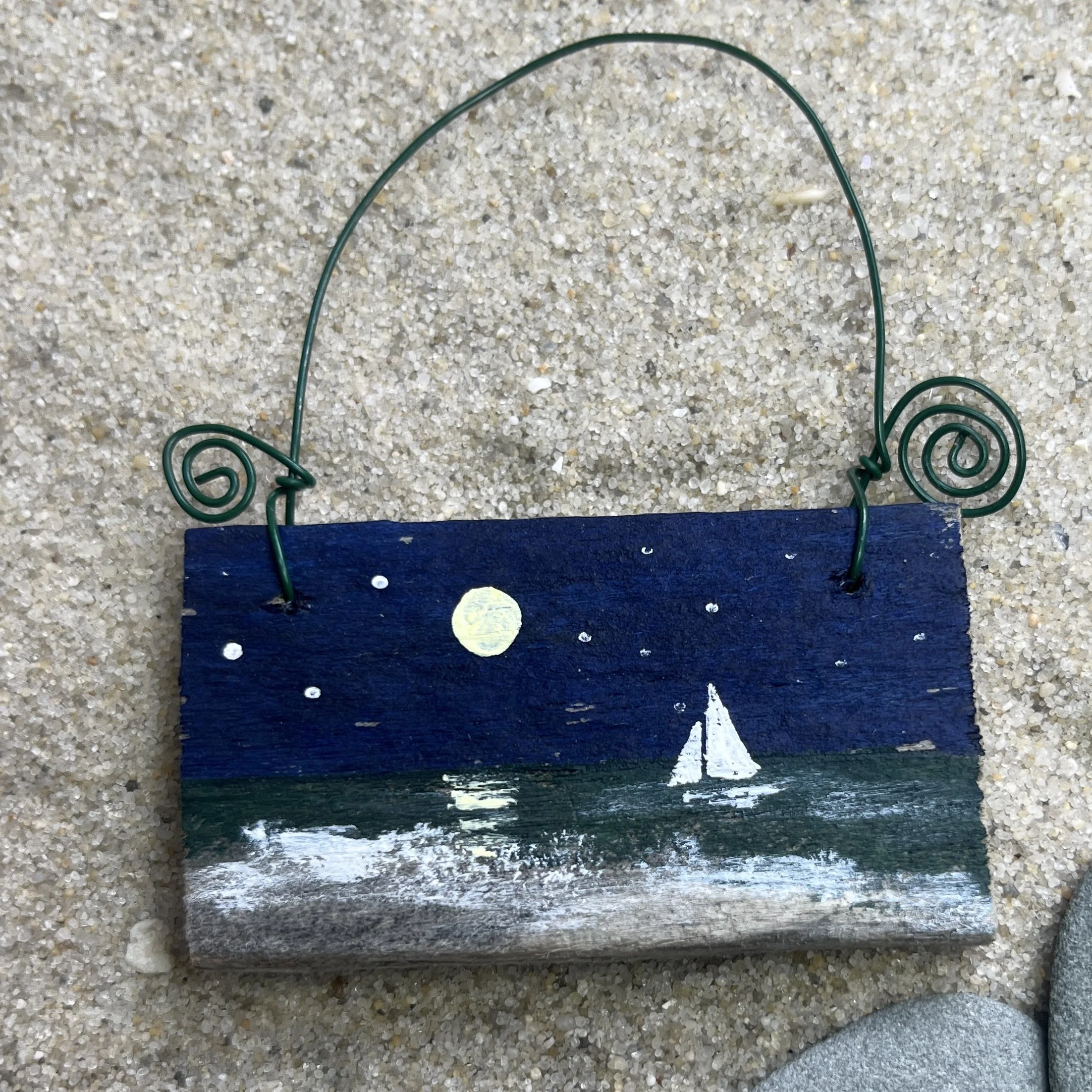 Driftwood Painting - Ornament 10 by Janet Payne Jewelry, Cape May, NJ.jpg