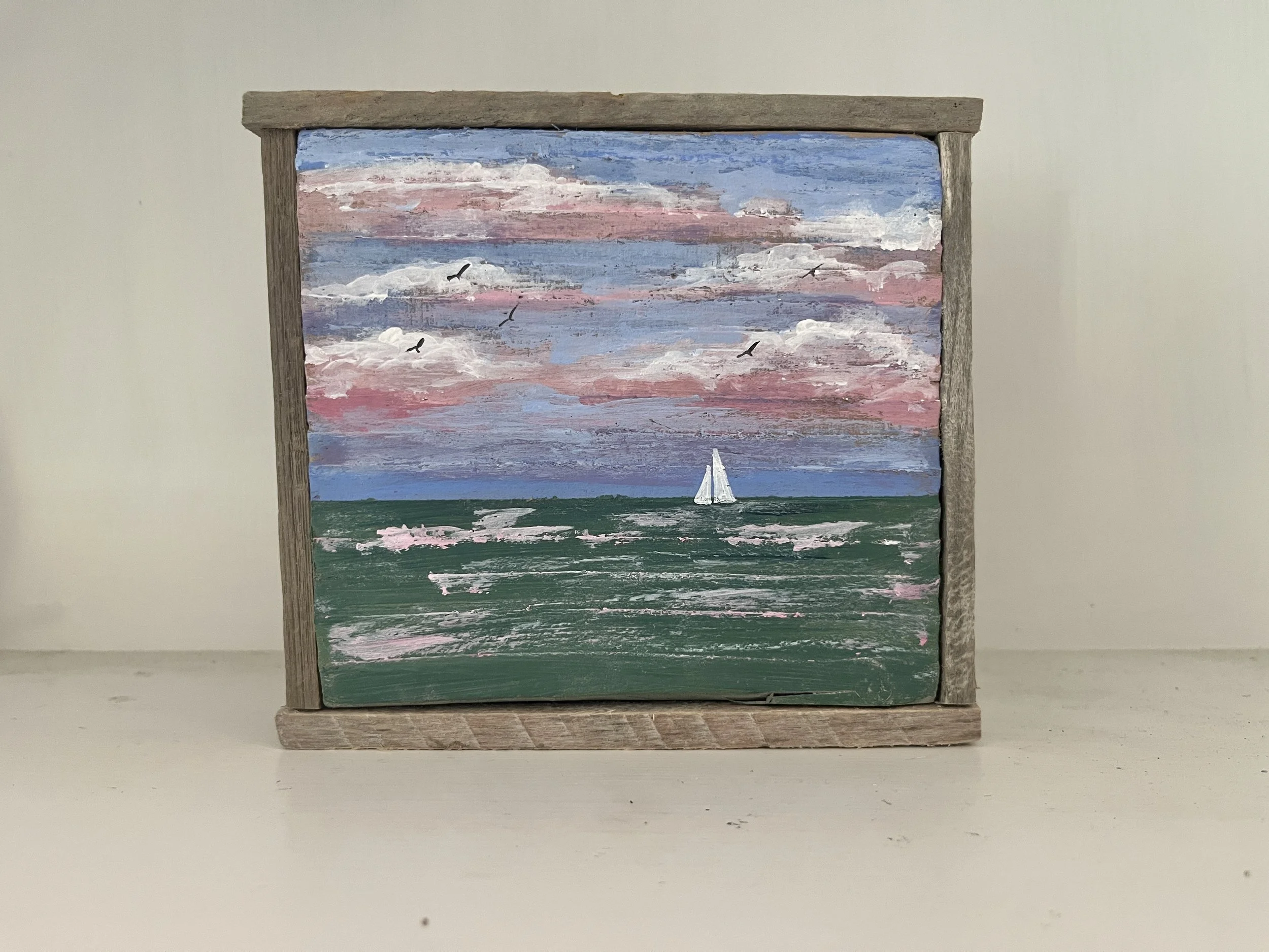 In the Pink - Driftwood Painting by Janet Payne, Cape May.jpg
