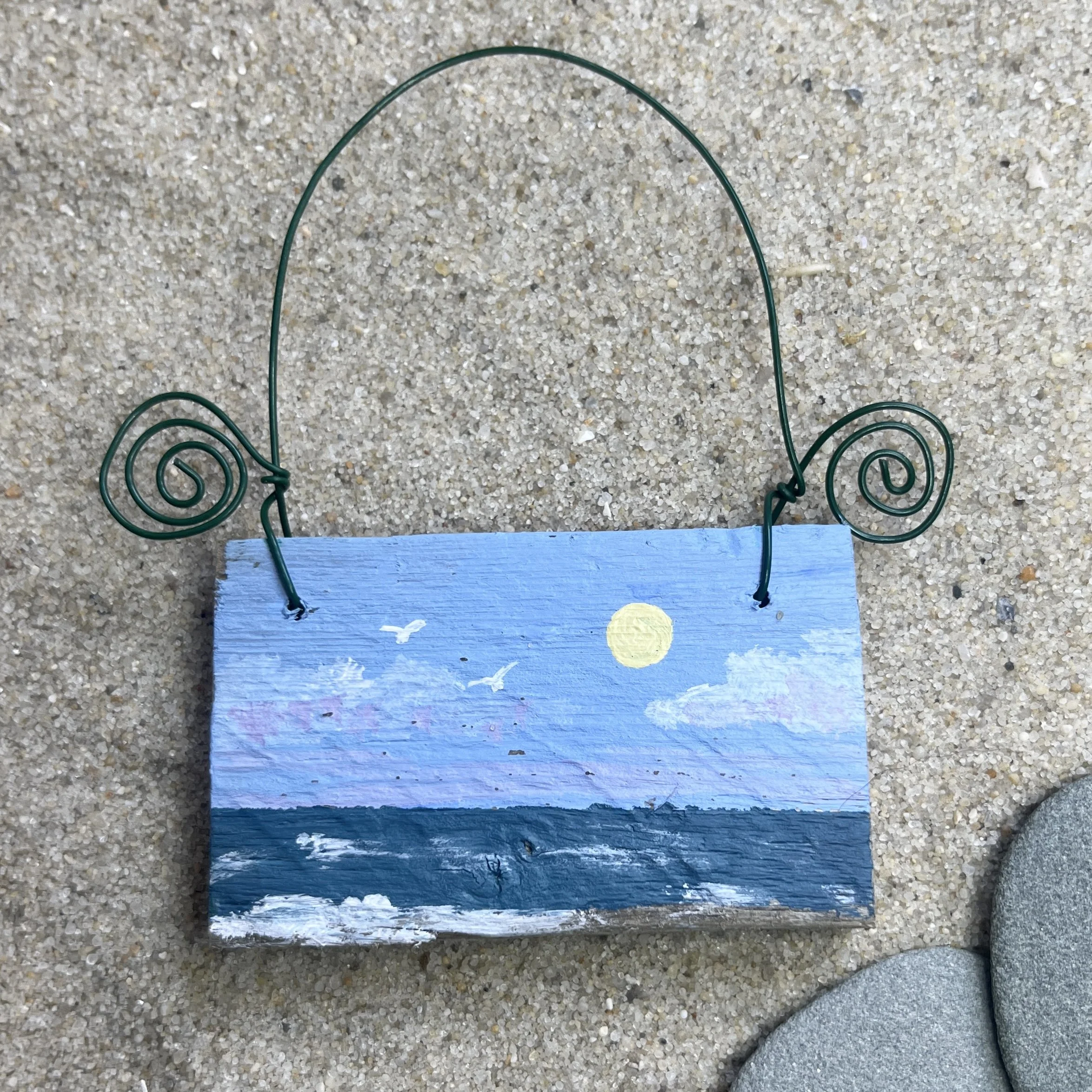 Driftwood Painting - Ornament 4 by Janet Payne Jewelry, Cape May, NJ.jpg