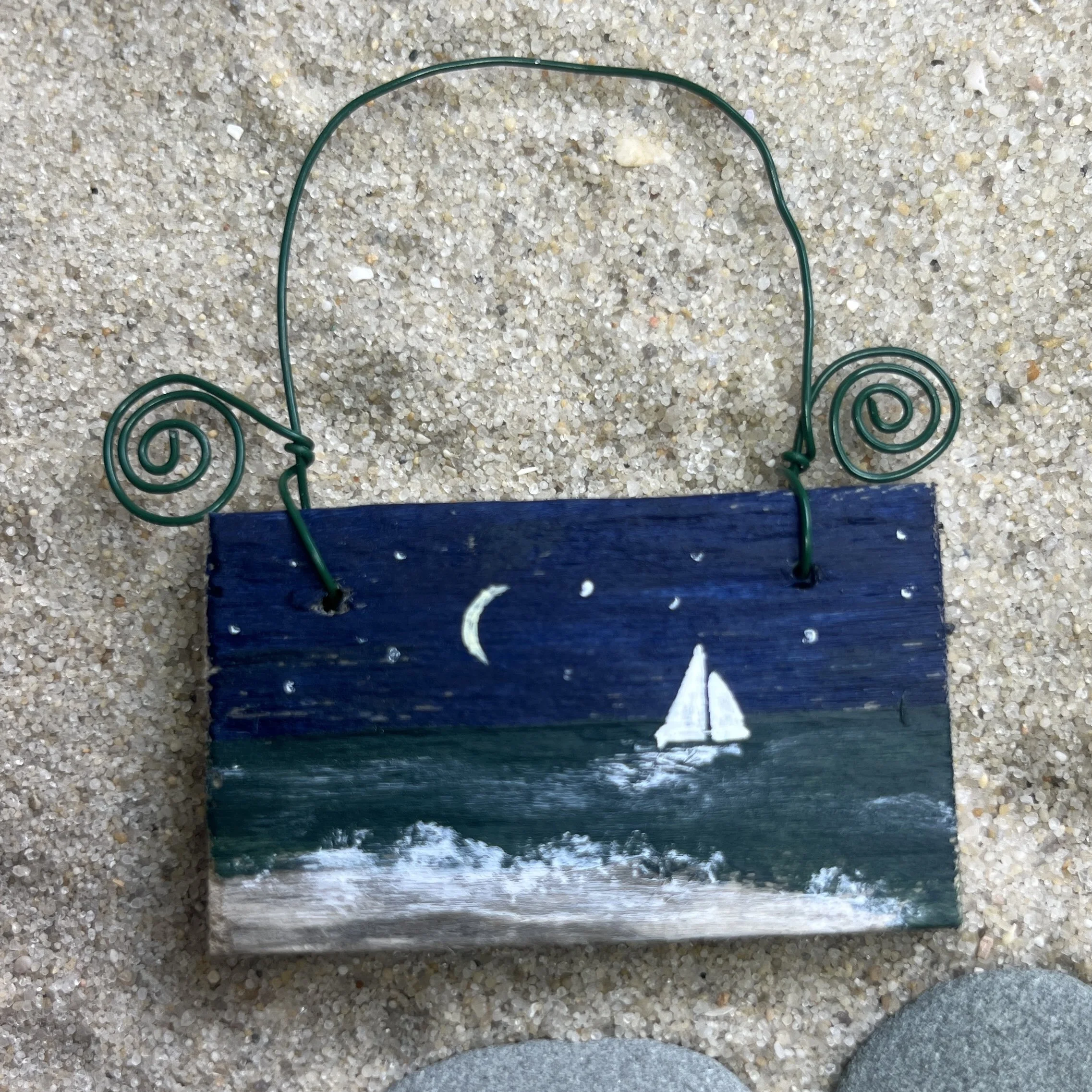 Driftwood Painting - Ornament 11 by Janet Payne Jewelry, Cape May, NJ.jpg