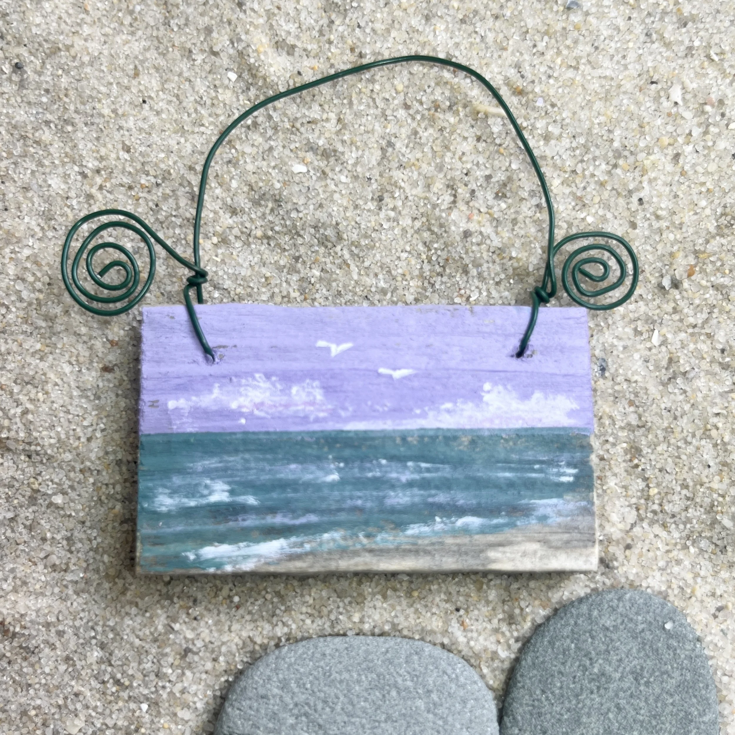 Driftwood Painting - Ornament 1 by Janet Payne Jewelry, Cape May, NJ.jpg