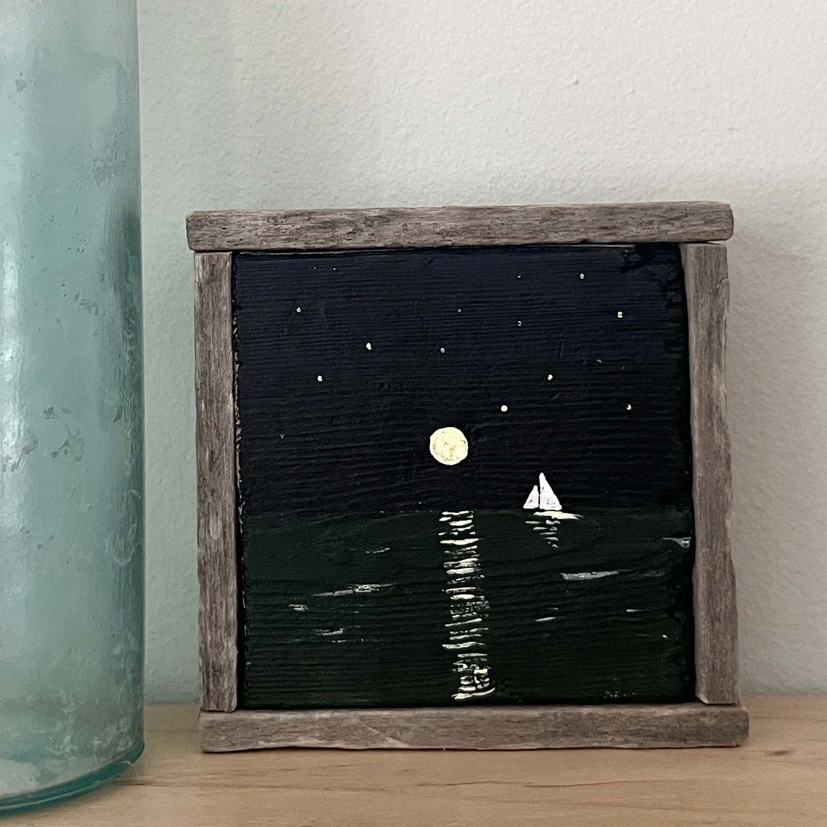 Full Moon Sail - Driftwood Painting by Janet Payne, Cape May, NJ.jpg