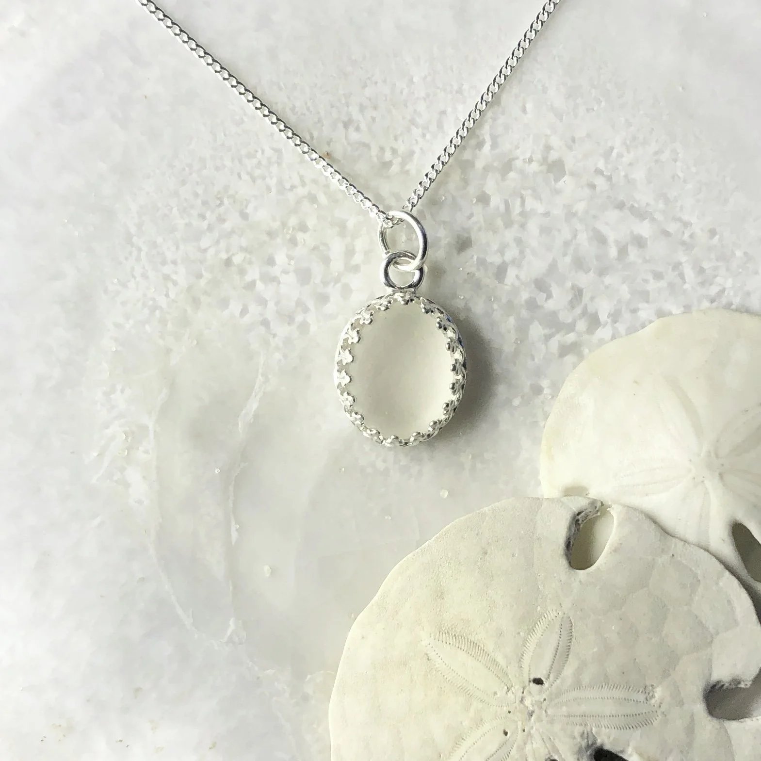 Oval Natural Cape May Diamond Necklace by Janet Payne Jewelry, Cape May, NJ