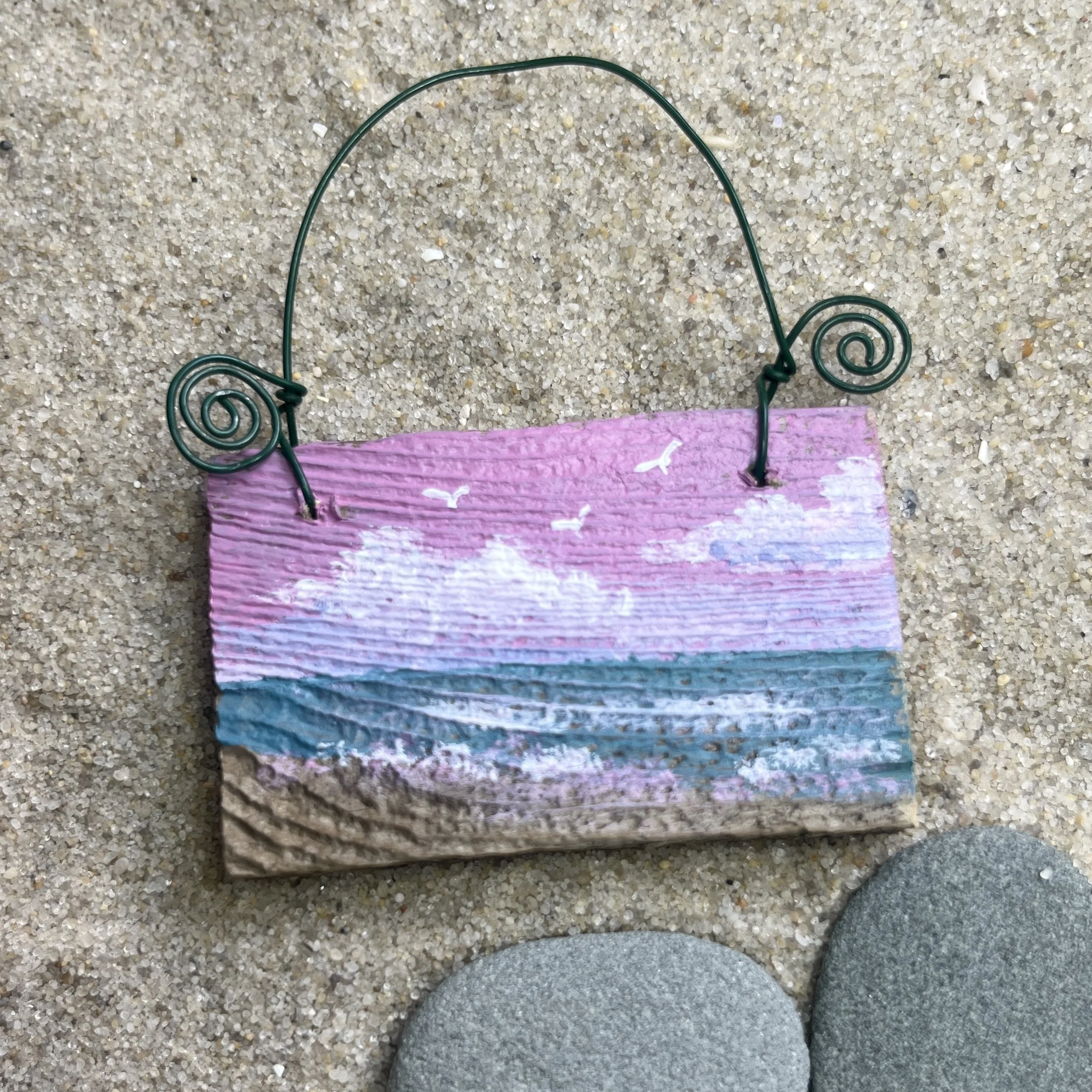 Driftwood Painting - Ornament 12 by Janet Payne Jewelry, Cape May, NJ.jpg