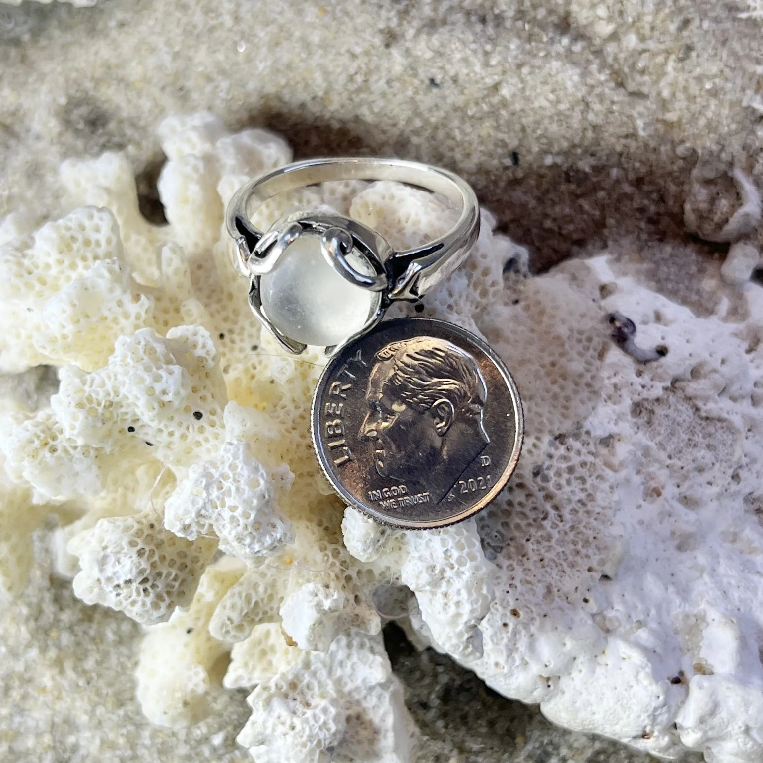 Natural Cape May Diamond Ring - Size 8