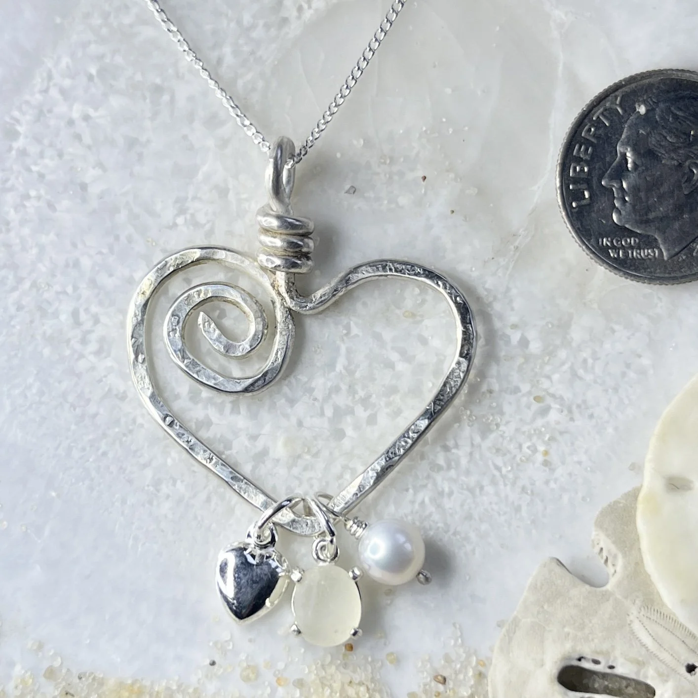 Heart Charm Necklace with a Cape May Diamond.jpg