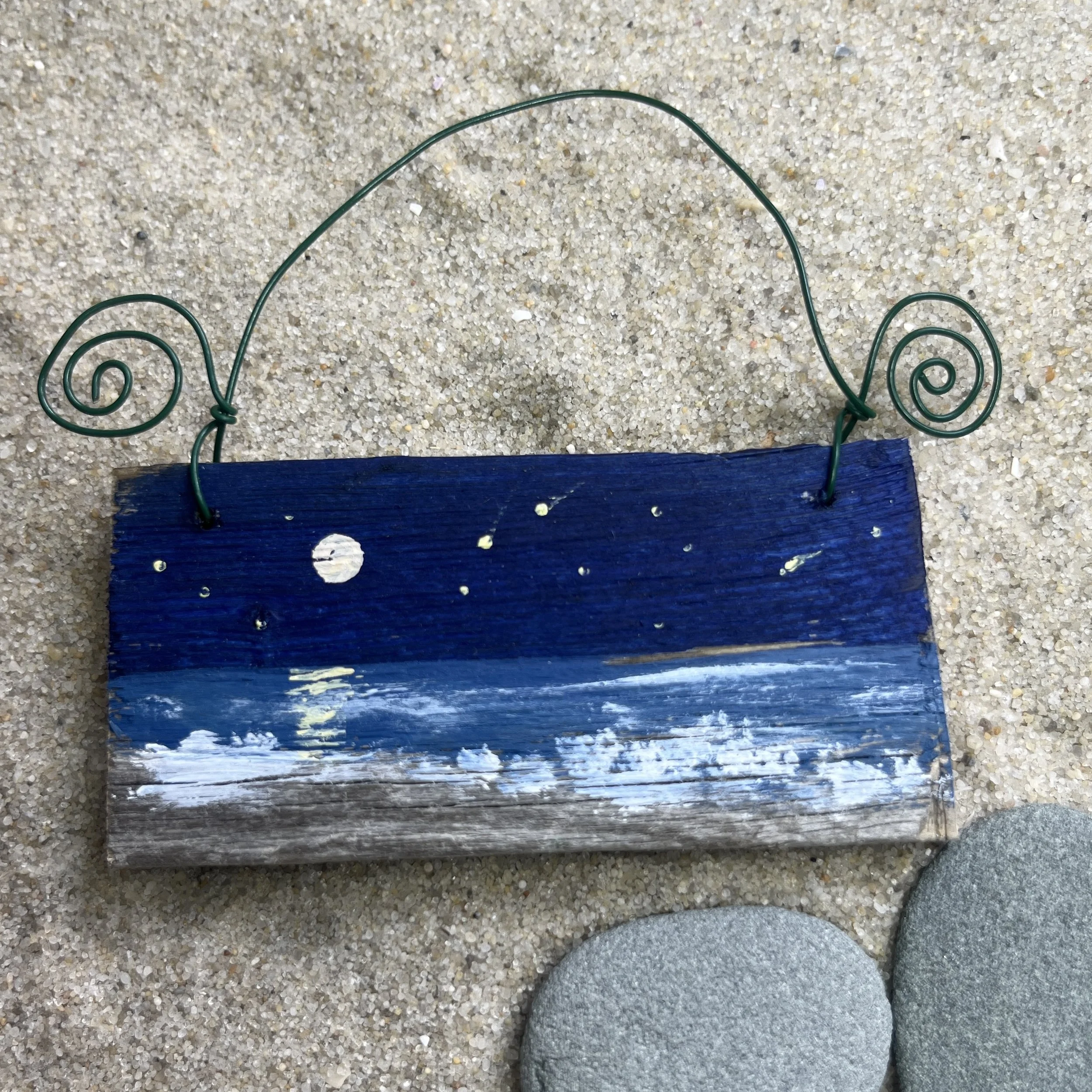 Driftwood Painting - Ornament 6 by Janet Payne Jewelry, Cape May, NJ.jpg