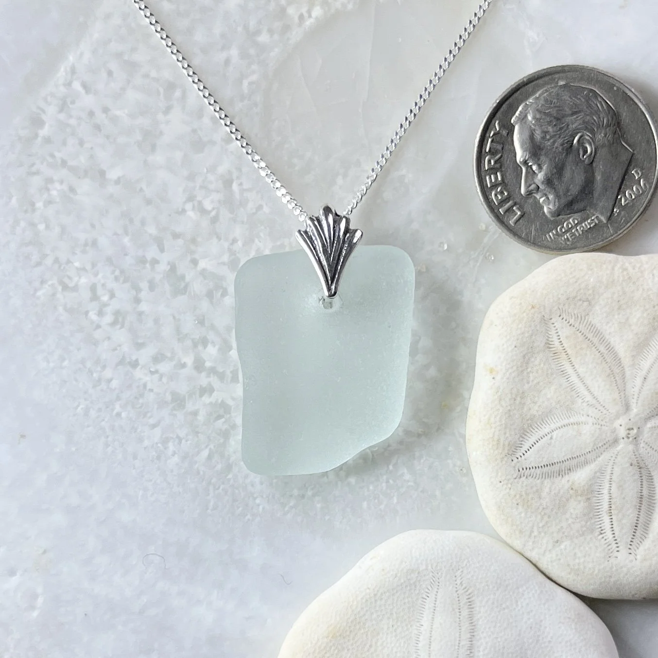 Seafoam Sea Glass Necklace
