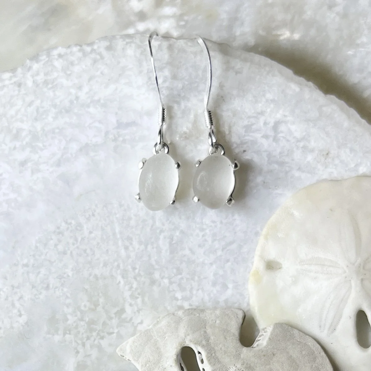 Natural Oval Cape May Diamond Earrings by Janet Payne Jewelry, Cape May, NJ