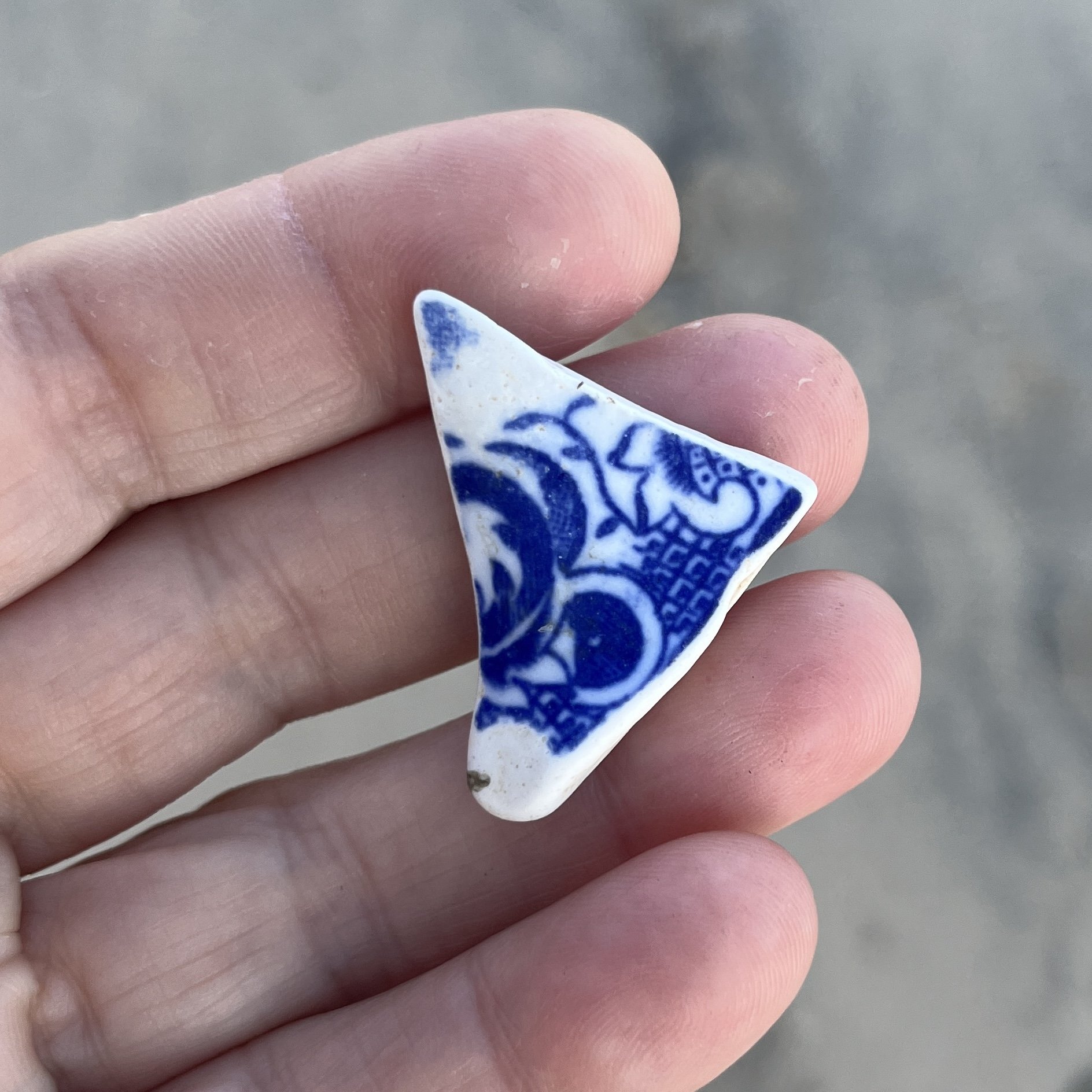 Blue & White Sea Pottery Necklace