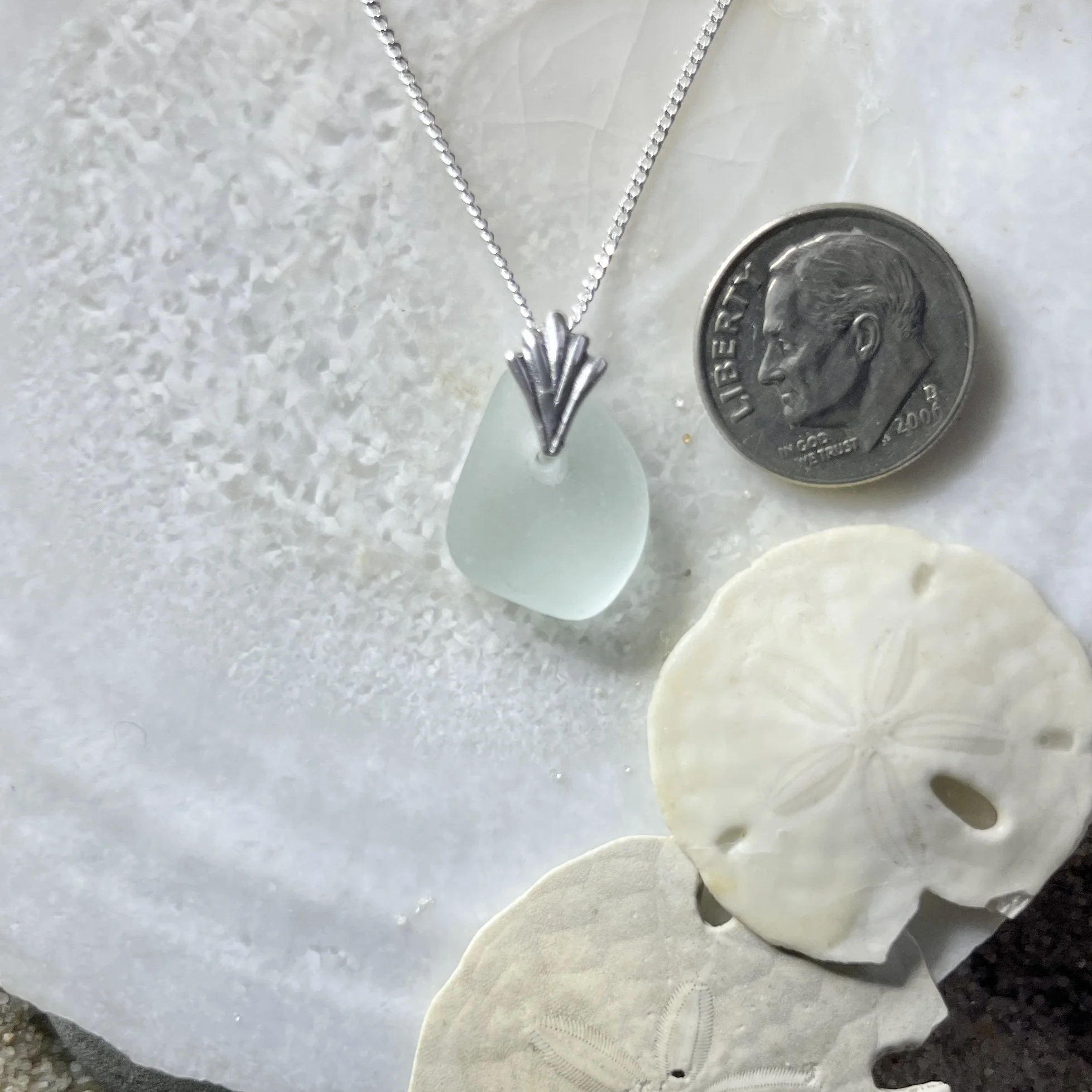 Petite Seafoam Sea Glass Necklace