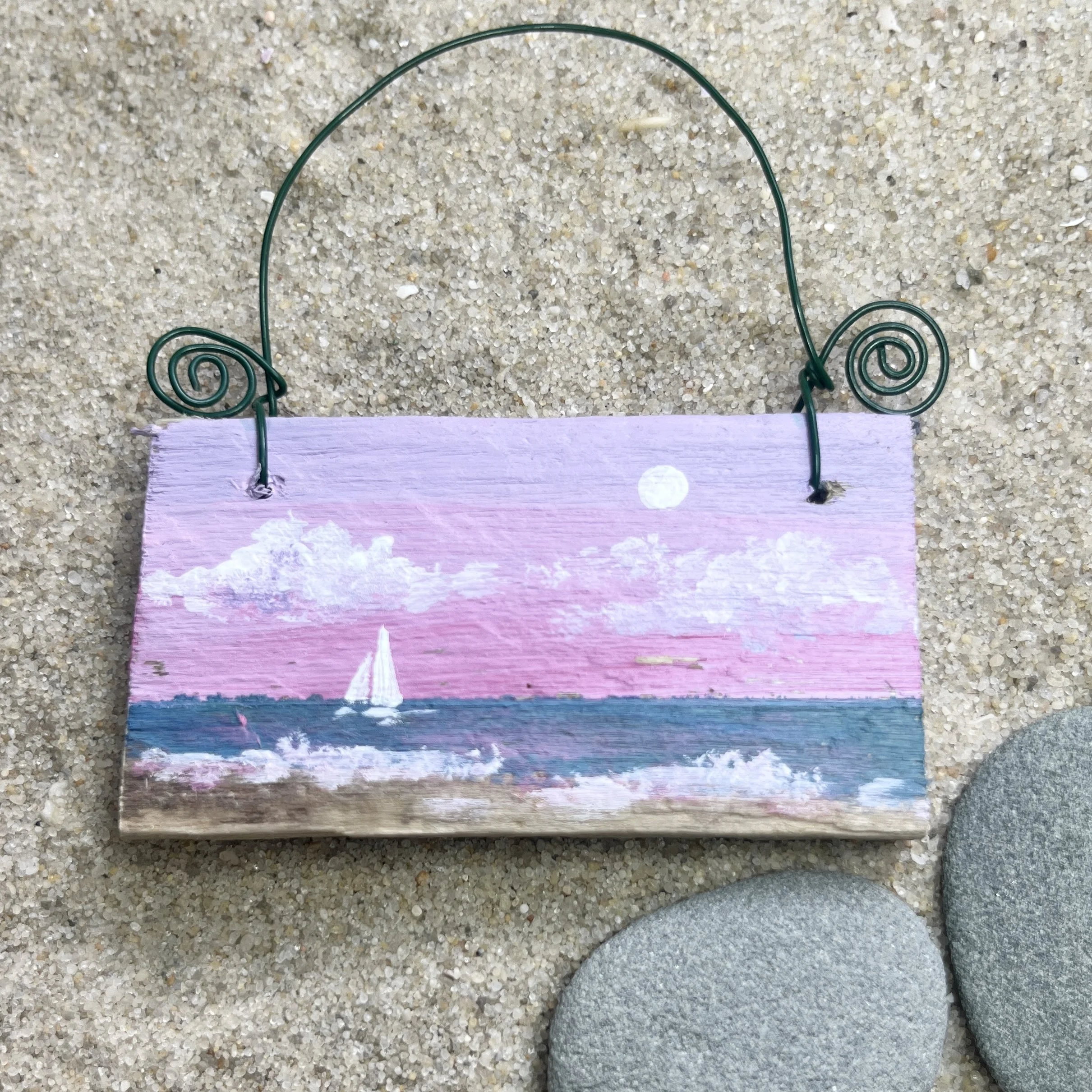 Driftwood Painting - Ornament 3 by Janet Payne Jewelry, Cape May, NJ.jpg