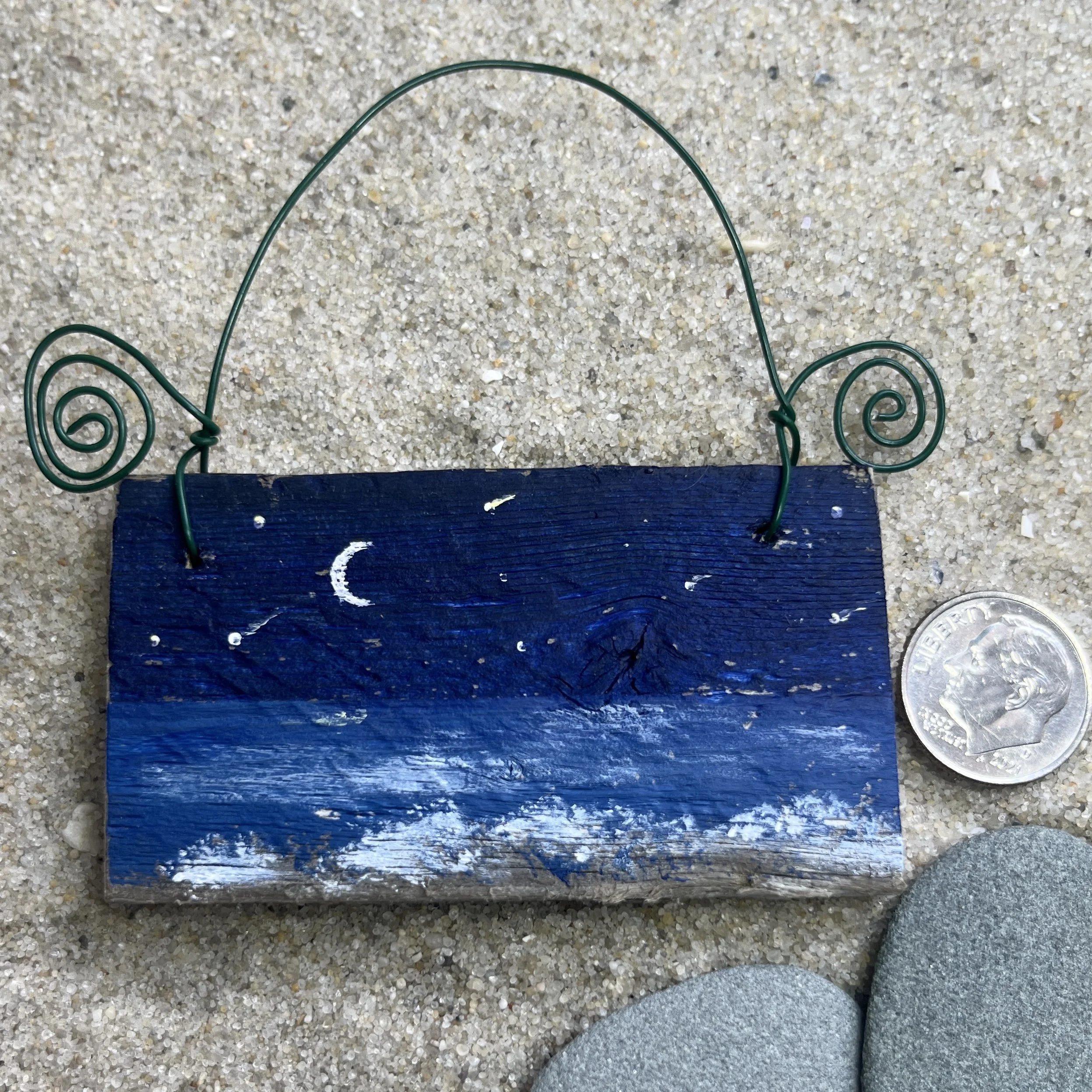 Driftwood Painting - Ornament 8 by Janet Payne Jewelry, Cape May, NJ.jpg