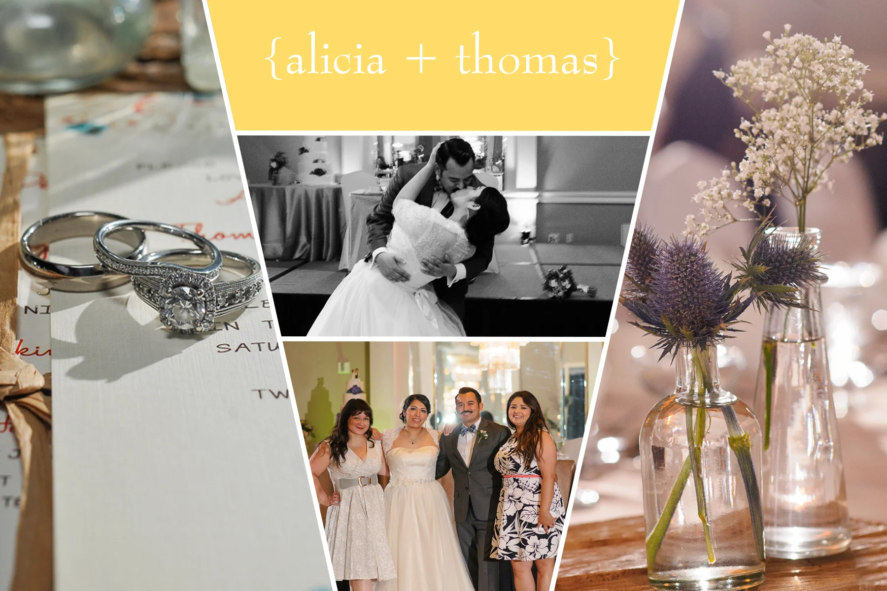 "It gives me great please to leave such positive feedback for two lovely ladies from "A Day to Remember". Our wedding planner was Anaise Guzman, Claudia was there to assist Anaise if needed, as we were her first official clients. My now wife and I had been contemplating on whether we should get a wedding planner or not. I, of course, did not see the need for a planner but my lovely wife was a few steps ahead of me and had already called around and got in touch with Claudia. My wife had set up a consultation and I was there via Skype. The chemistry was definitely there as both parties laughed and connected on many levels. From that moment on we had a great time planning our wedding with the ladies. Every vendor they had recommended surpassed our expectations and we were very pleased. I cannot believe that I did not want a planner! I really felt their support when it was time to pick details about the wedding. They were there to get excited with my lady about planning. A little side note for the guys, men are not very enthusiastic when it comes to planning a wedding (we know). I kind of missed the moments where I was supposed to be extremely excited about things such as, colors, flowers, bridesmaid’s dresses, etc. Luckily Anaise and Claudia were my support group. They, unlike me, knew when it was time to get excited and I was really grateful for that! Having the ladies around was a great benefit. We were happy with all of the hard work Anaise did in planning the wedding. She made sure that we were in budget, paid all of the vendors on time, and was not afraid to give her professional opinion if something looked bad. We love Claudia because she was always in good spirits and kept things interesting. She also designed our wedding invitations which were amazing. Her last minute thinking and color coordination is legit, please trust her she is very good at what she does! I would recommend these ladies for your wedding!" — Alicia & Thomas, The DoubleTree Hotel – Hobby