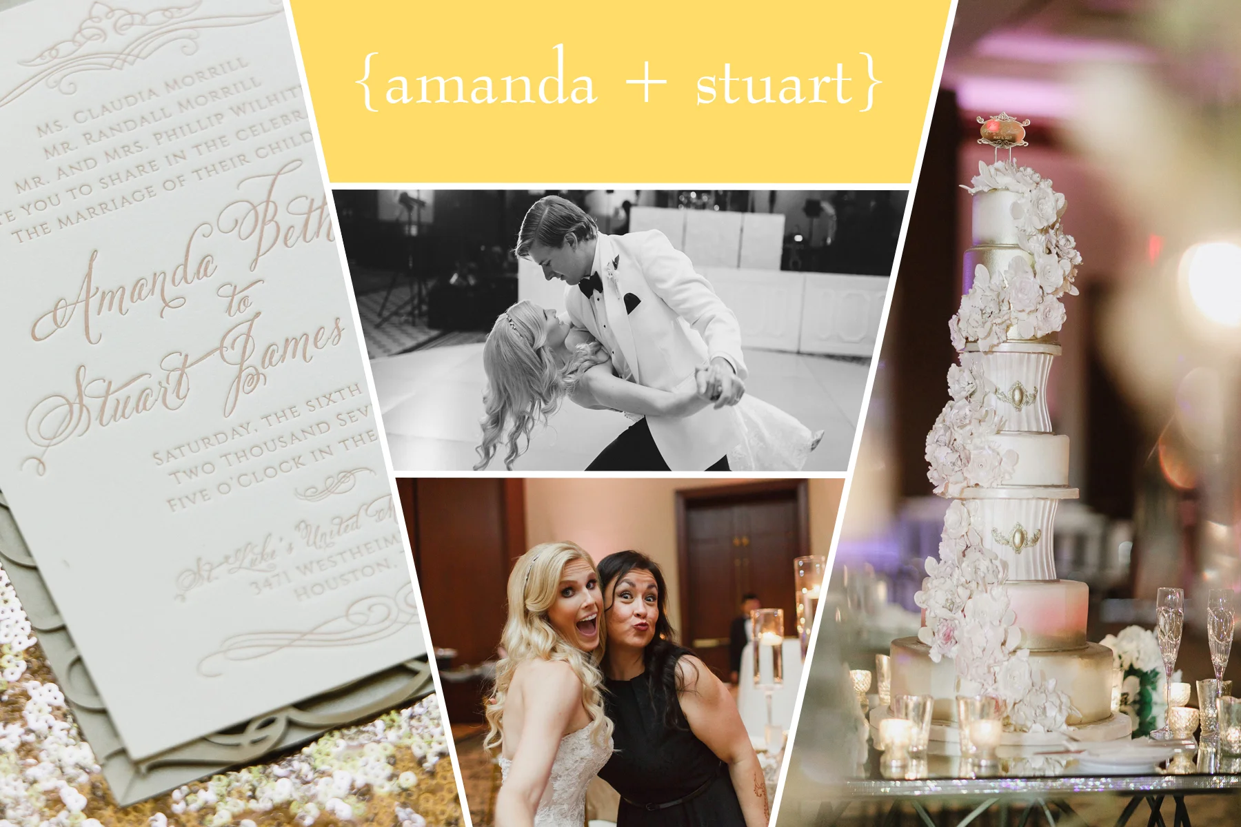 "I can't even say enough about how amazing Claudia is! From the first time I met her I instantly loved her fun, high energy personality and I knew she was going to make my wedding absolutely AMAZING with her creative and unique ideas! I had so many ideas but didn't know how to blend them all together and Claudia always knew exactly how to execute and mesh all of my ideas together! She made every step of the planning process fun and easy for me and I can say that I had minimal stress during the whole planning process! Claudia is creme de la creme of wedding planners and also an overall awesome person who I consider a close friend! I would highly recommend her to anyone! Claudia is the creme de la creme of wedding planners!! She is not only one of the most creative people I know but she perfectly executed all of my ideas and brought them to life! My wedding was perfect in every way and the Day To Remember team that helped out on my wedding day were so friendly and amazing!" — Amanda and Stuart, The Omni Houston Hotel
