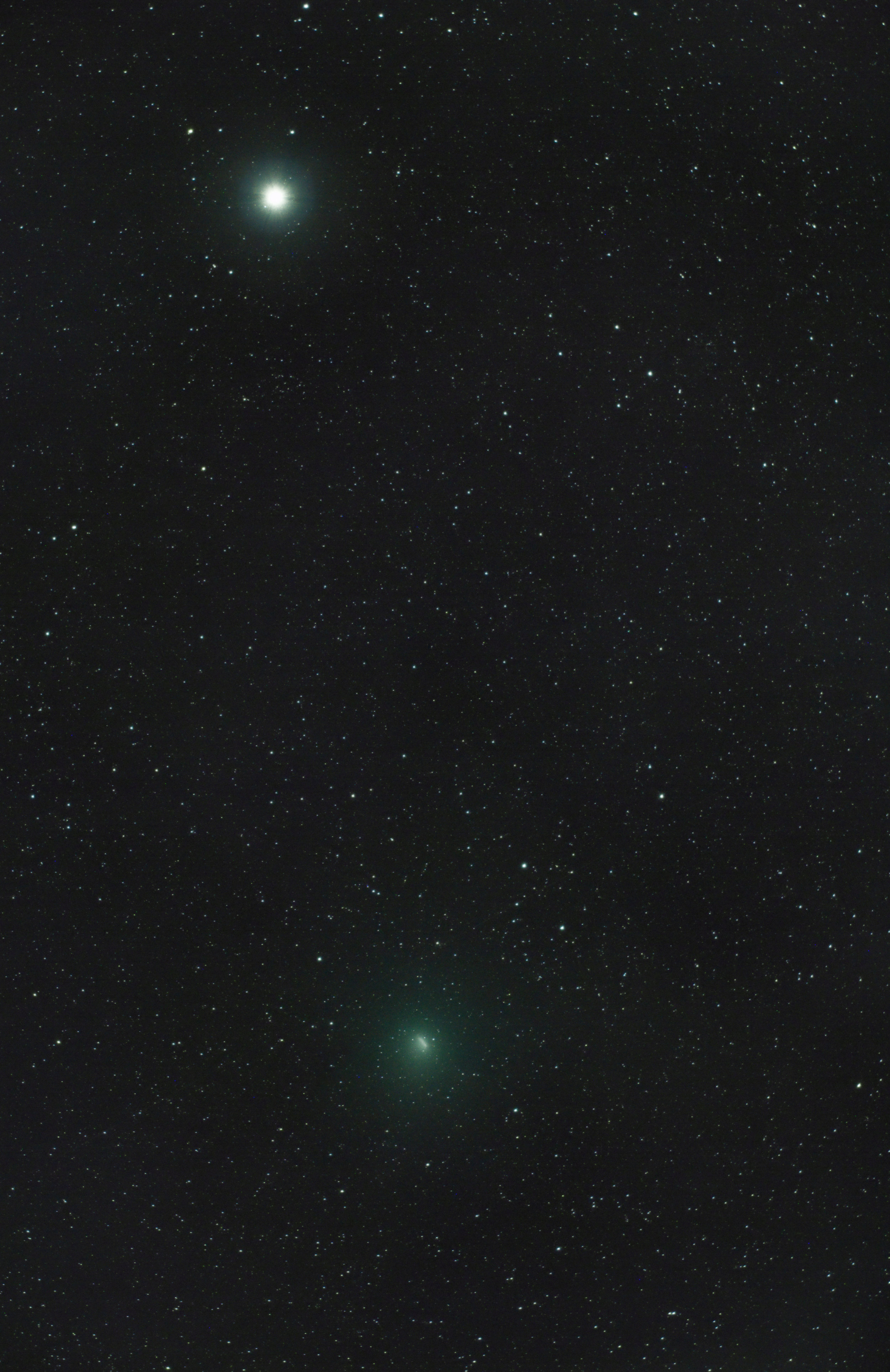 Comet 46/P Wirtanen passing Capella