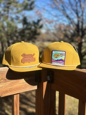 Golden Mustard Hat with Patch — Corndoggies fort collins food