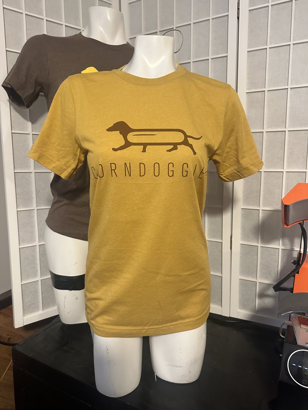 Yellow OG Corndoggies Shirt — Corndoggies fort collins food truck