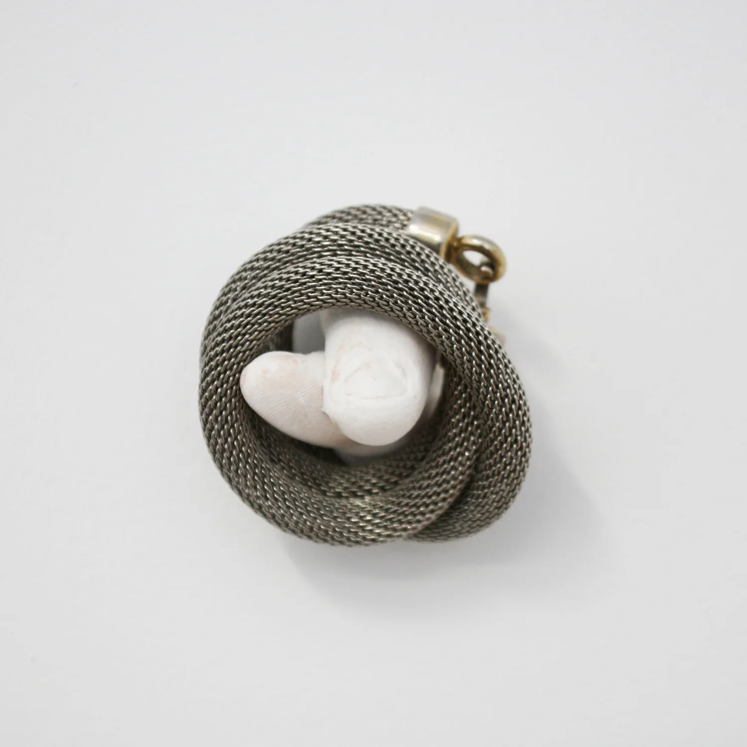 Crossed Fingers 2012 plaster, necklace 2 x 2 x 2 inches