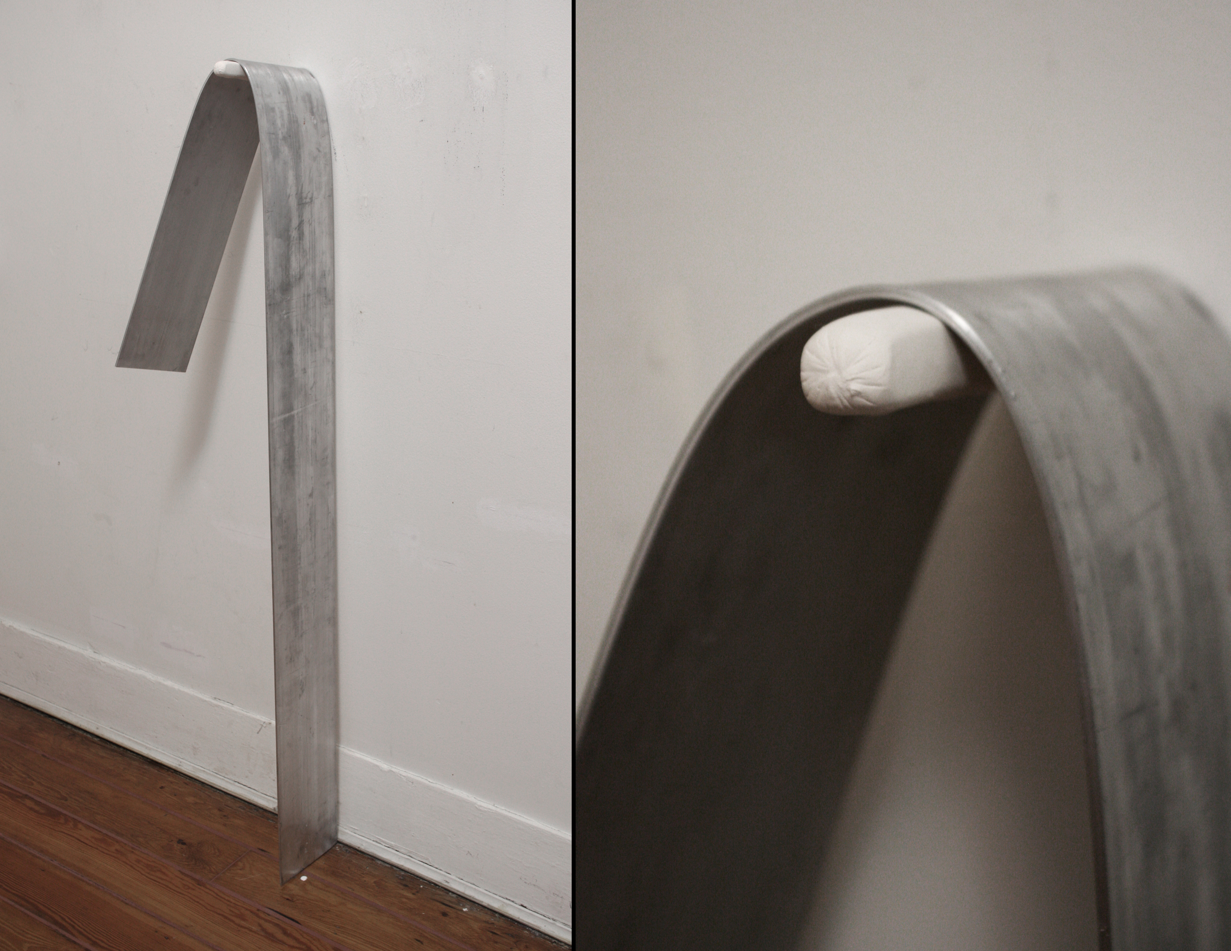    Straight up, Bend   2011 Plaster, aluminum 20 x 48 x 12 inches 