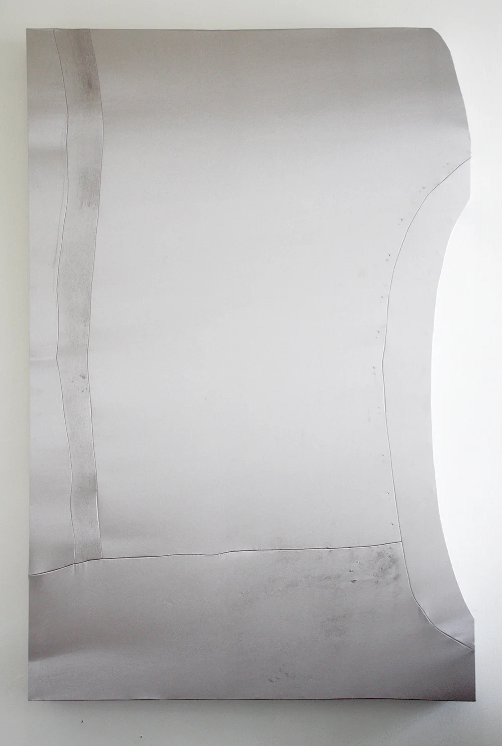 Becoming 2015 silk, oil 32 x 48 x 3.5 inches