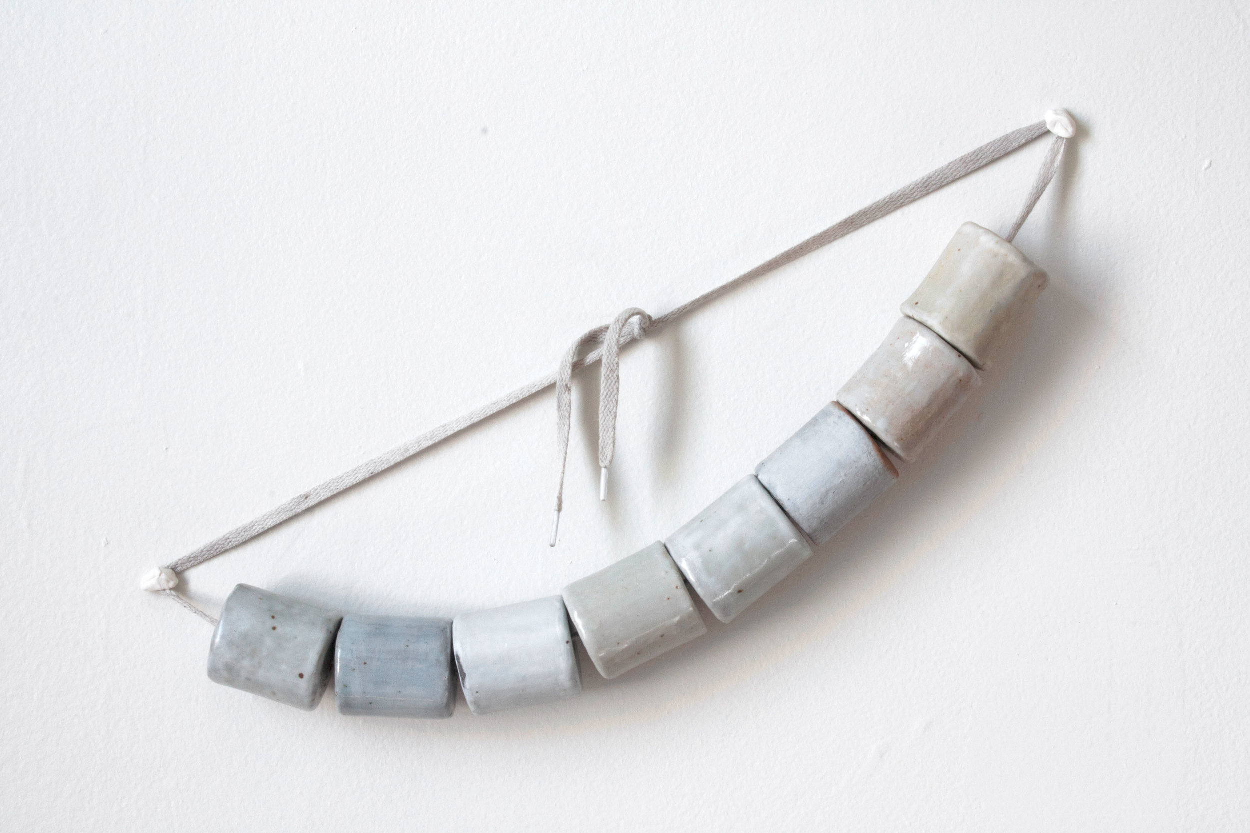 You’re Getting to be an Annoying Little Chore Yourself 2015 ceramics, shoelace, chewing gum 16 x 14 x 2 inches