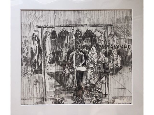 ARTIST SUPPORT PLEDGE TIME
-
Womenswear 
27 x 31.5 cms
Charcoal on paper 
Mounted
&pound;200
-
Heres a spot of self-reflection from my body of work #surfaceworlds This is from back when I was out and about on the streets of London, recording retail c